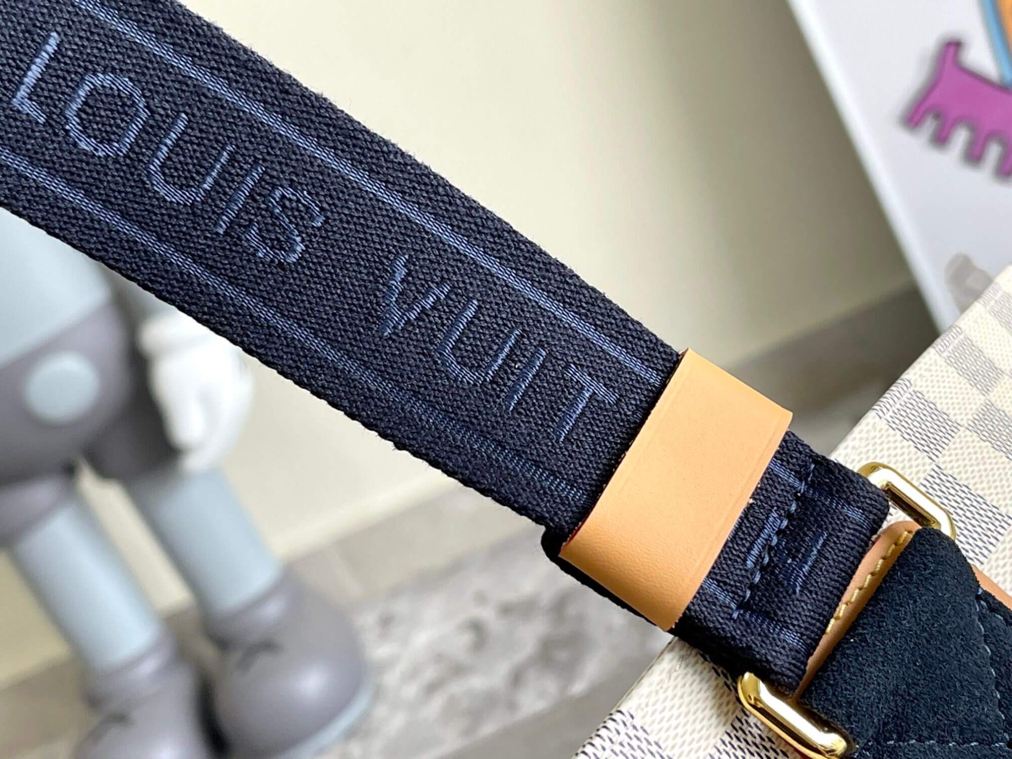 Louis Vuitton LV Damier Azur Canvas Neverfull CABAS Classic Handbag N41180 White Grid (Black Handle) N41179 White Grid (Brown Handle) N41375 White Grid (Black Handle) - Image 25