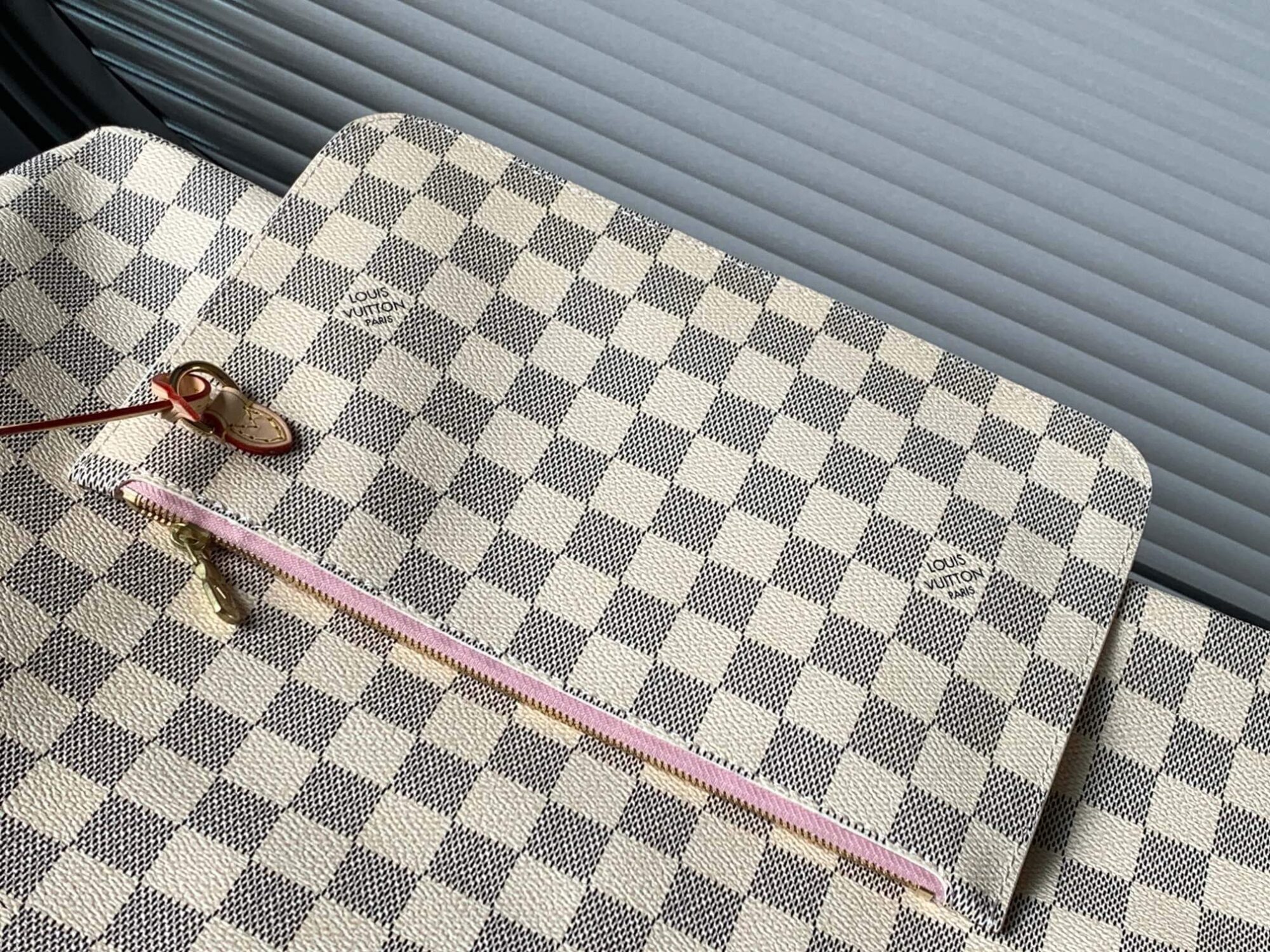 Louis Vuitton LV Damier Azur Canvas Neverfull MM N40603 GM N40604 PM Shoulder Bag N41604 Rose Ballerinas Pink - Image 7