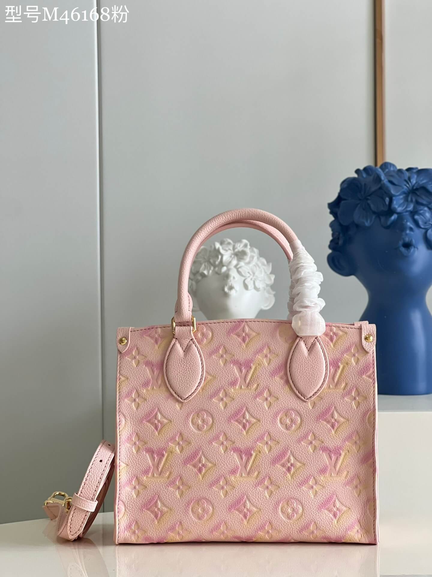 Louis Vuitton LV ONTHEGO PM Mini Bag M46168 Light Pink M46067 Lilas Purple - Green