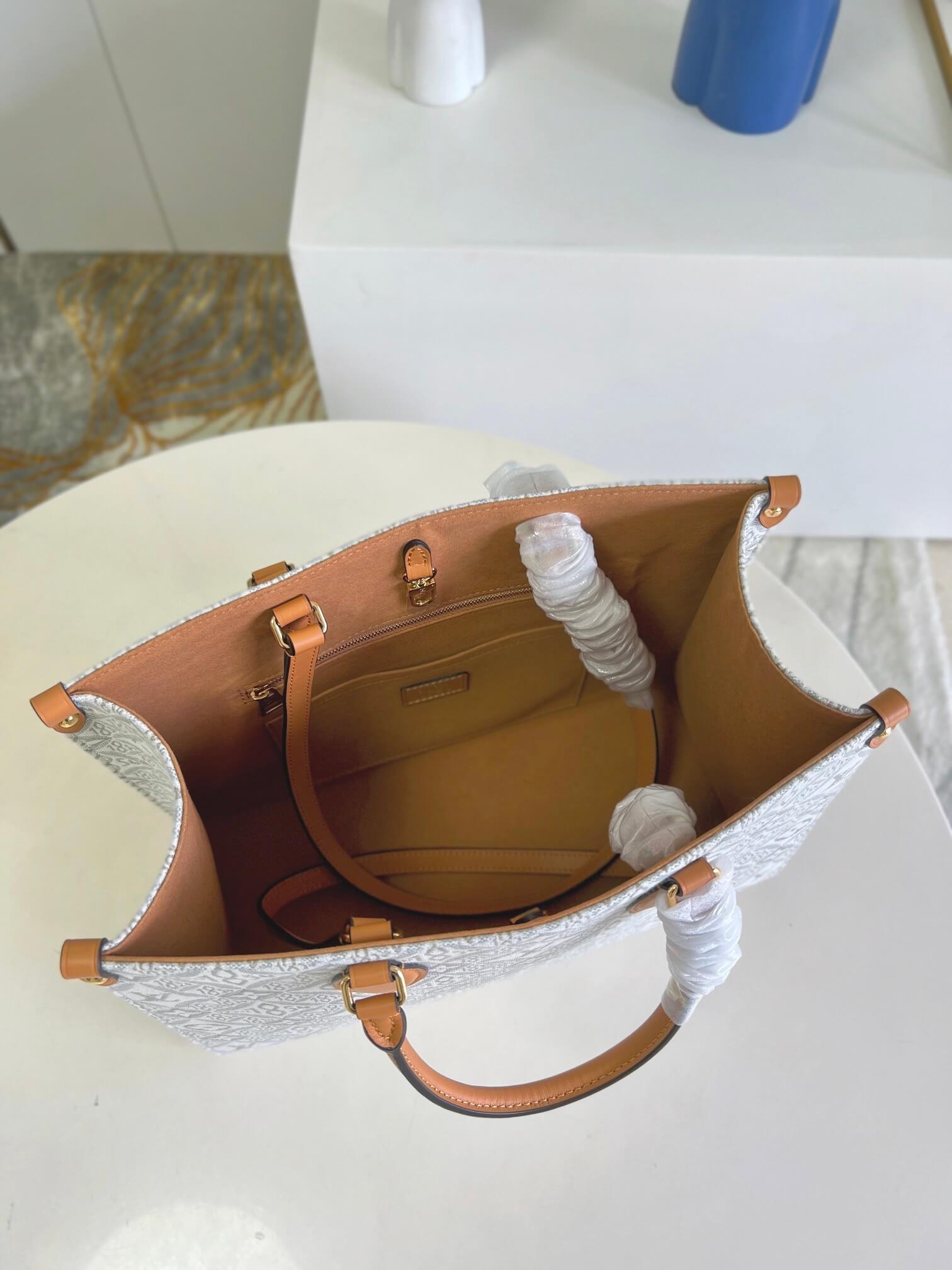 Louis Vuitton LV ONTHEGO MM Tote Shoulder HandBag M59614 Caramel Brown - Image 2