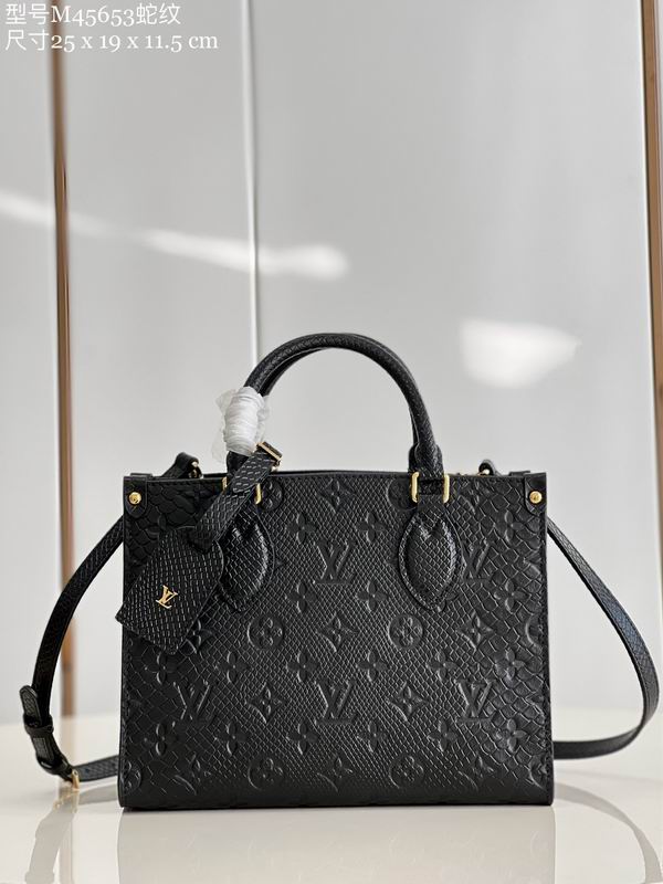 Louis Vuitton LV ONTHEGO PM Monogram Tote HandBag M45653 Black