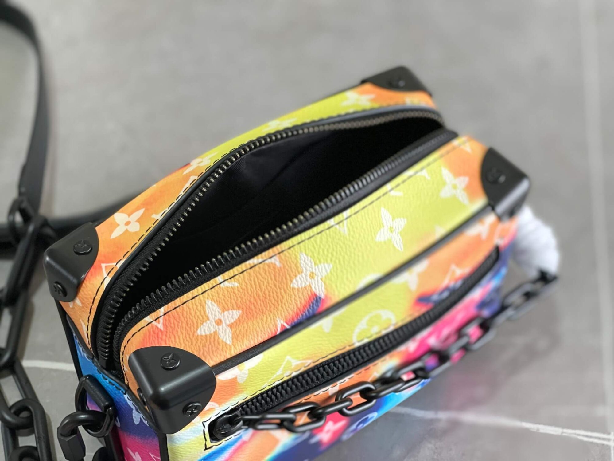 Louis Vuitton Mini Soft Trunk Monogram Sunset Canvas HandBag M80952 Multicolor - Image 3