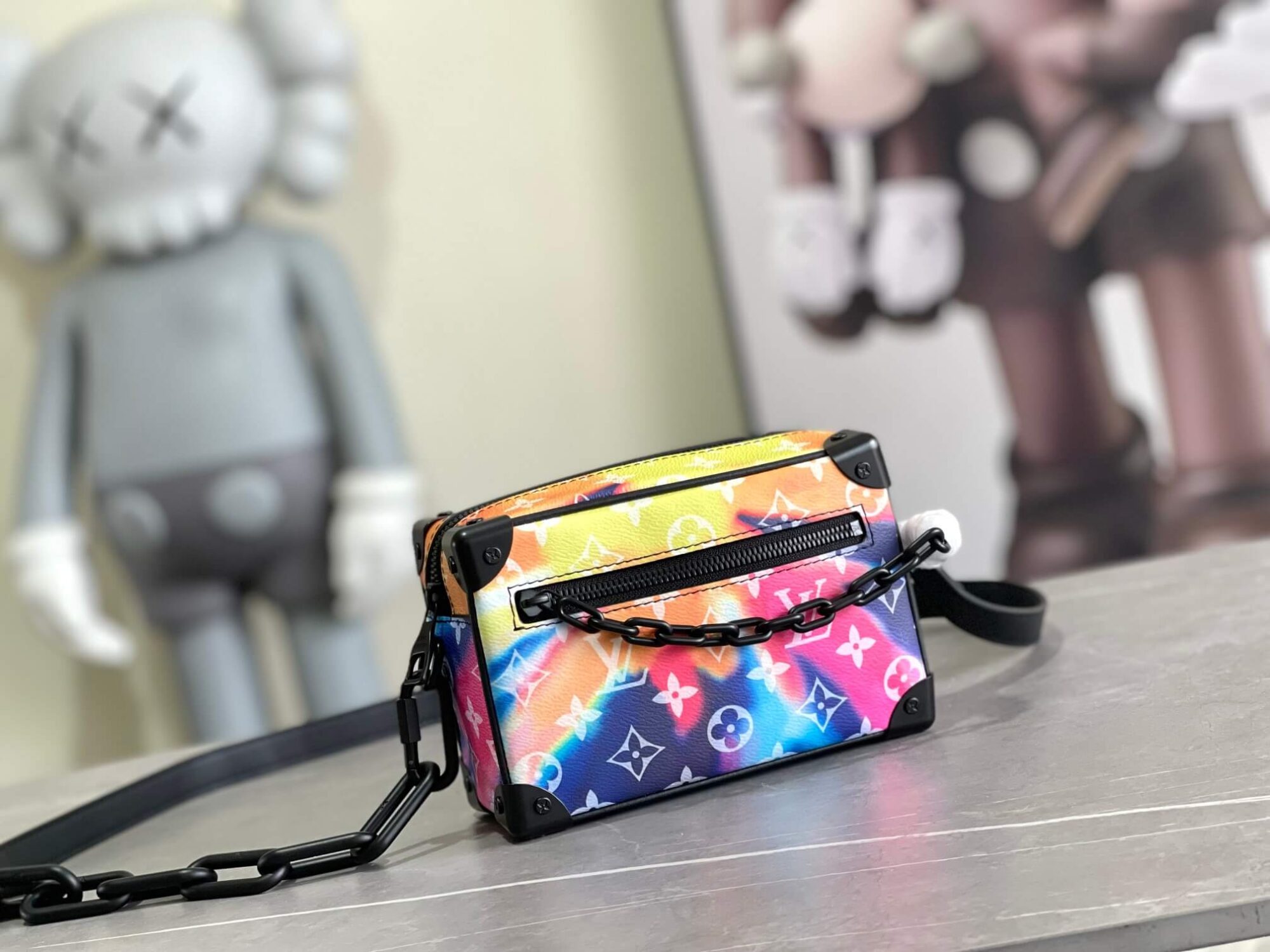 Louis Vuitton Mini Soft Trunk Monogram Sunset Canvas HandBag M80952 Multicolor