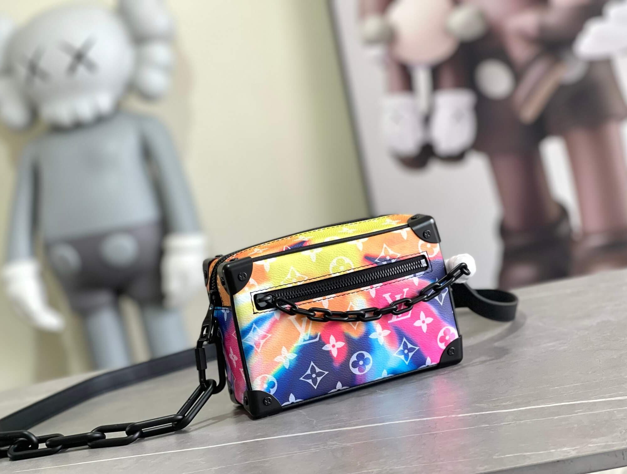 Louis Vuitton Mini Soft Trunk Monogram Sunset Canvas HandBag M80952 Multicolor