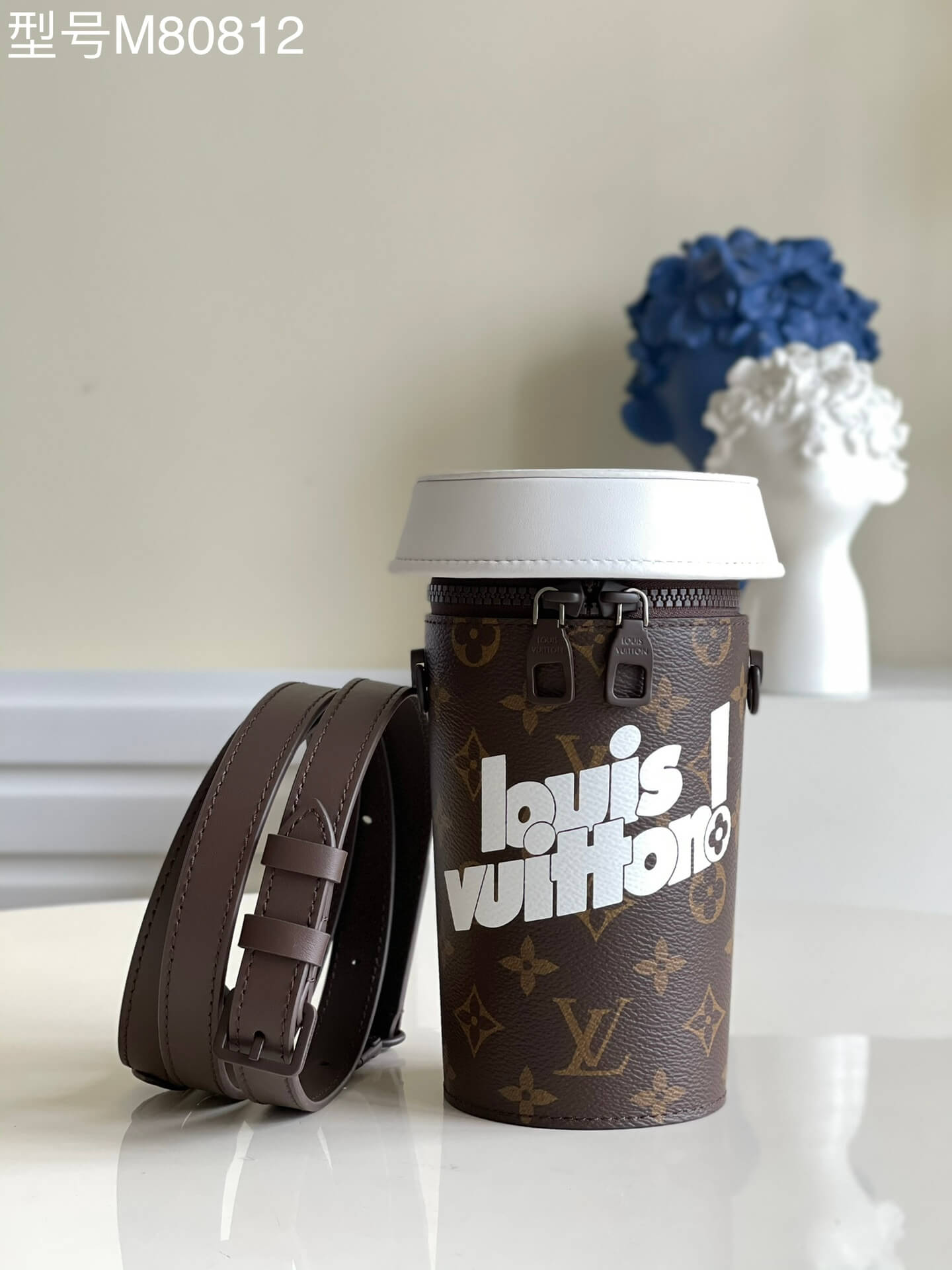 Louis Vuitton Monogram LV Coffee Cup Pouch Shoulder Bag M80812 White Yellow Green Blue