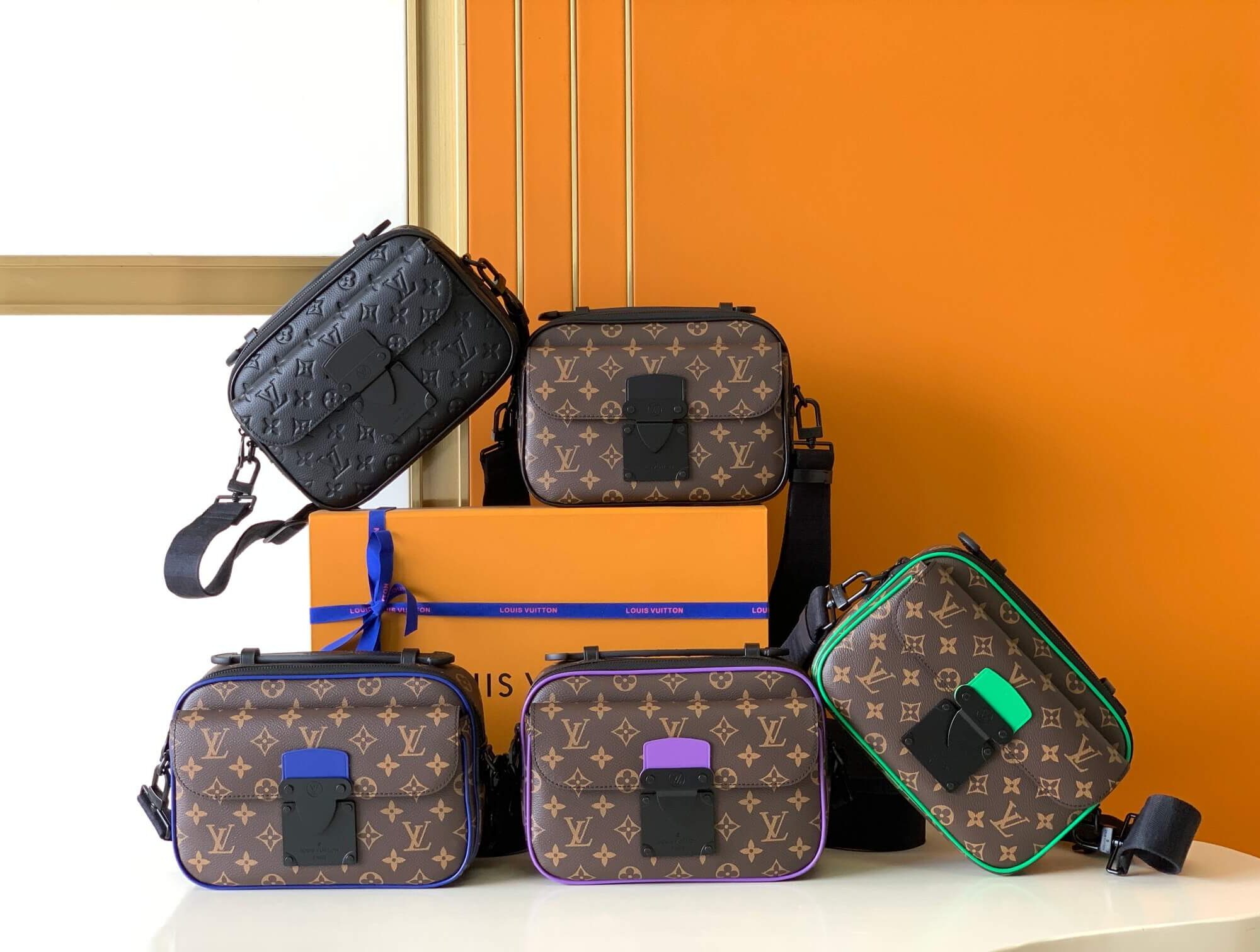 Louis Vuitton Monogram Macassar Canvas S LOCK MESSENGER Bag M45806 black flower M45806 black M45863 blue M46243 purple M46246 green M46688 Orange