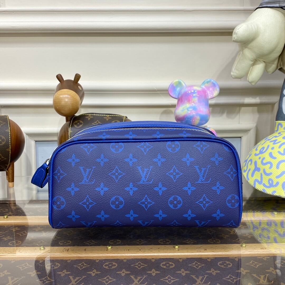 Louis Vuitton Monogram Pacific canvas Dopp Kit Toilet Pouch HandBag M30849 Blue
