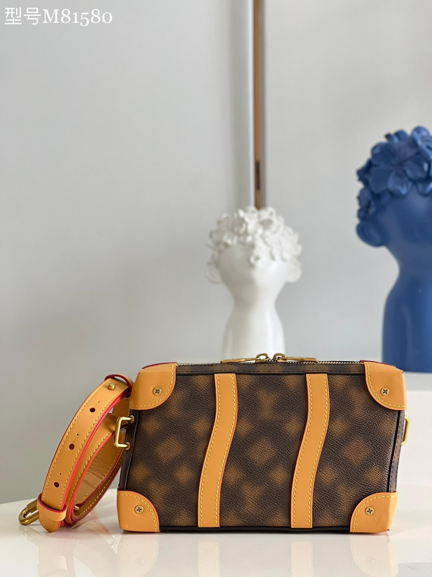 Louis Vuitton Monogram Soft Trunk Blurry Shoulder Bag M81580 Brown