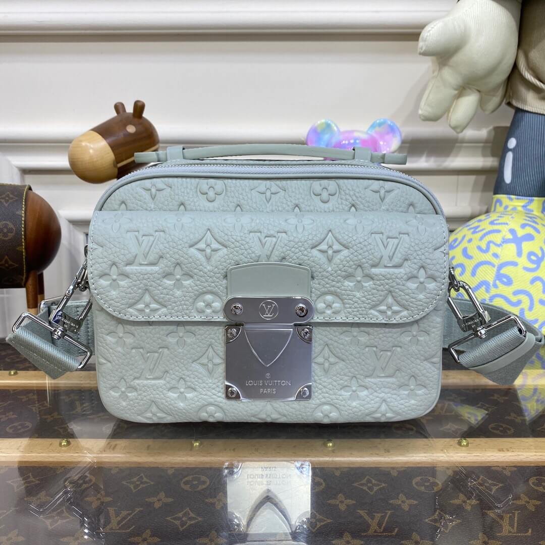 Louis Vuitton Monogram Taurillon S LOCK messenger Bag M23152 Grey Grass M58488 Blue M58489 Black