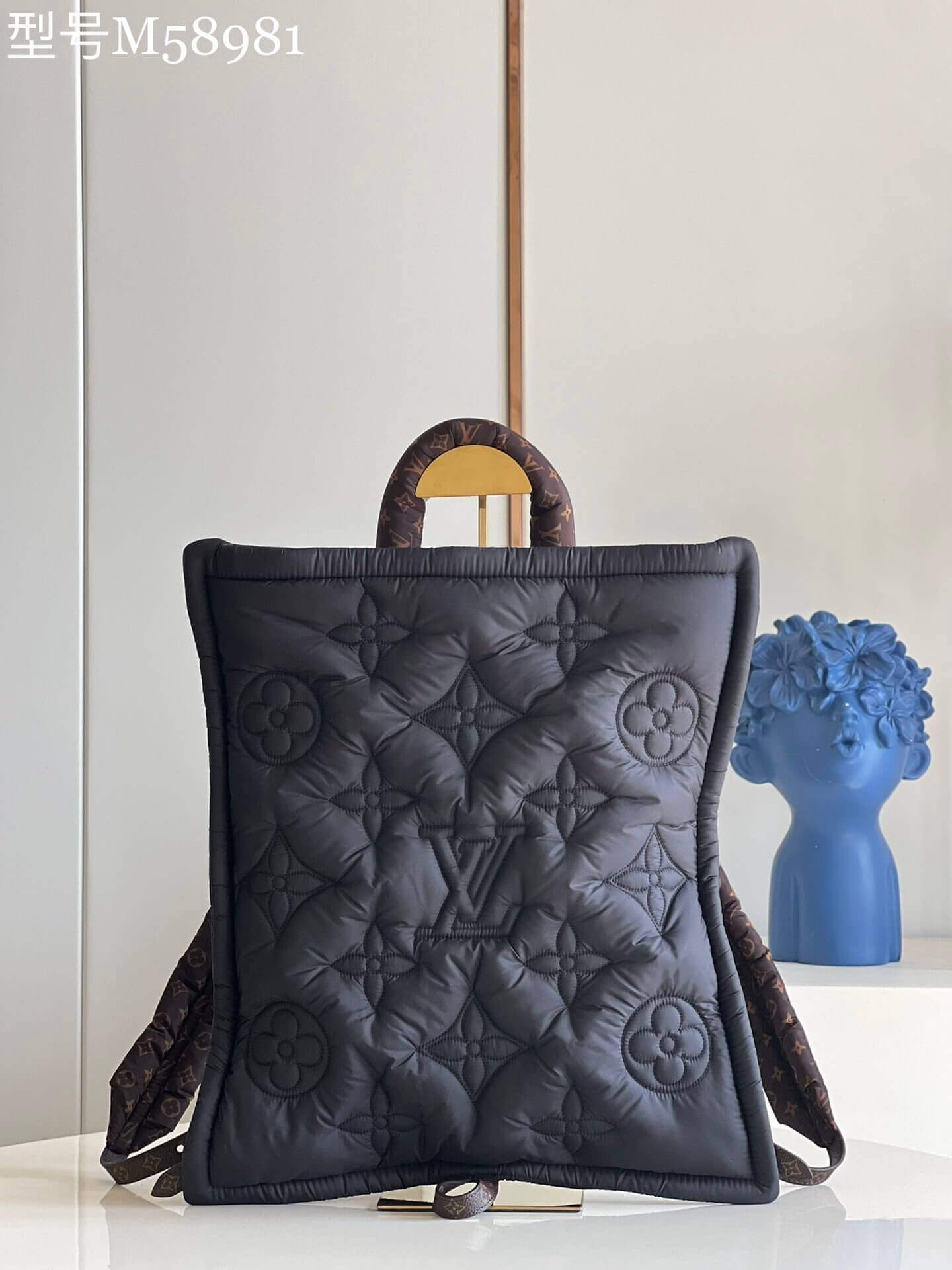 Louis Vuitton Monogram nylon Pillow capsule Backpack Bag M58981 Black - Beige