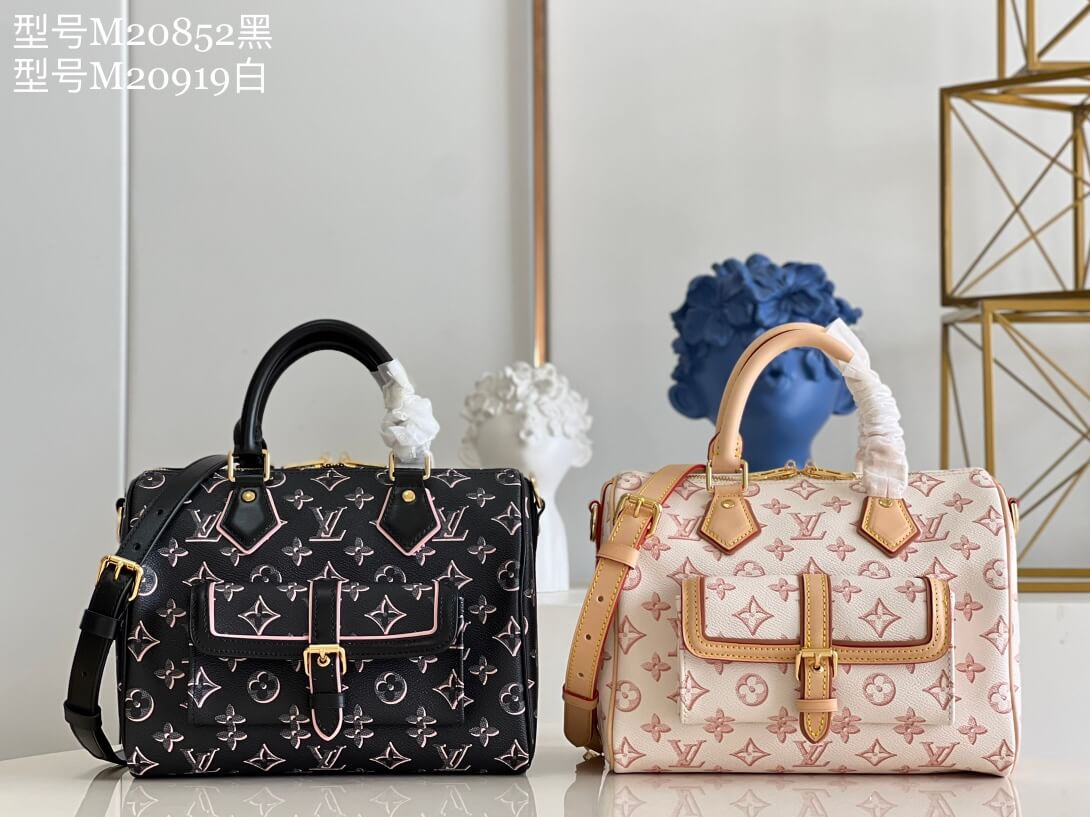 Louis Vuitton SPEEDY BANDOULIÈRE 25 Shoulder Bag M20852 Black M20919 Beige Clair Pink