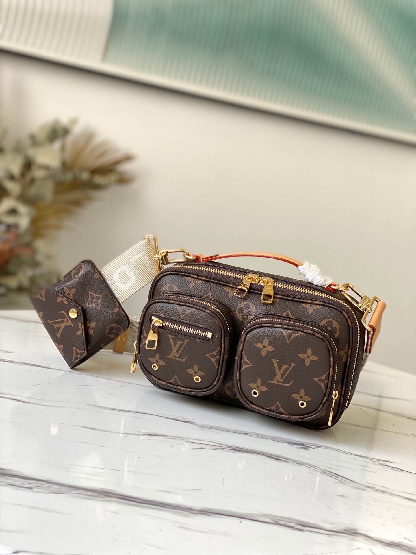 Louis Vuitton Utility Crossbody Shoulder Bag Monogram Canvas M80446 Brown