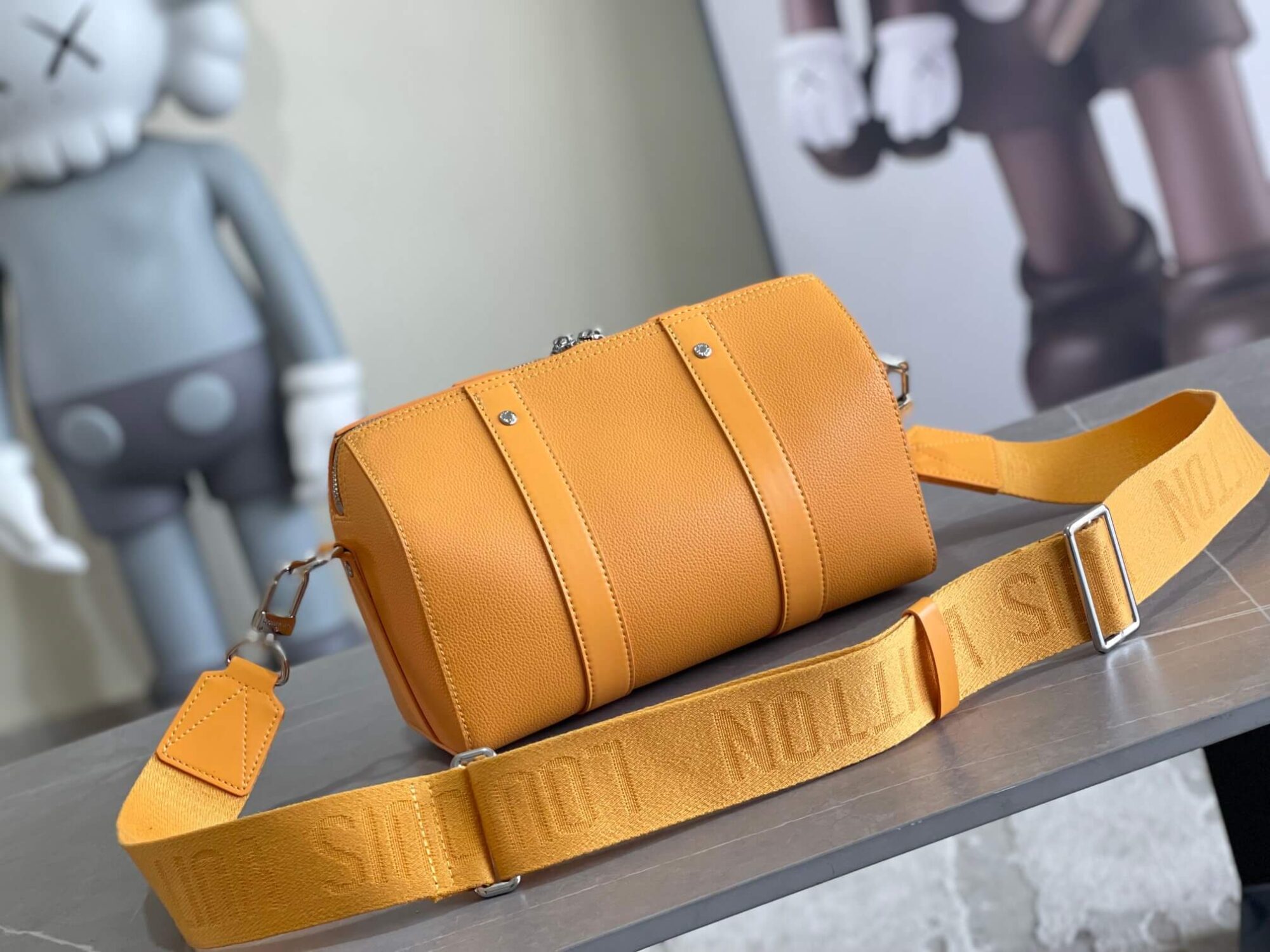 Louis Vuitton LV Aerogram City Keepall 27 Shoulder HandBag M21437 Khaki Green M21438 Yellow Navy Blue M59255 Black M59328 Grey - Image 20