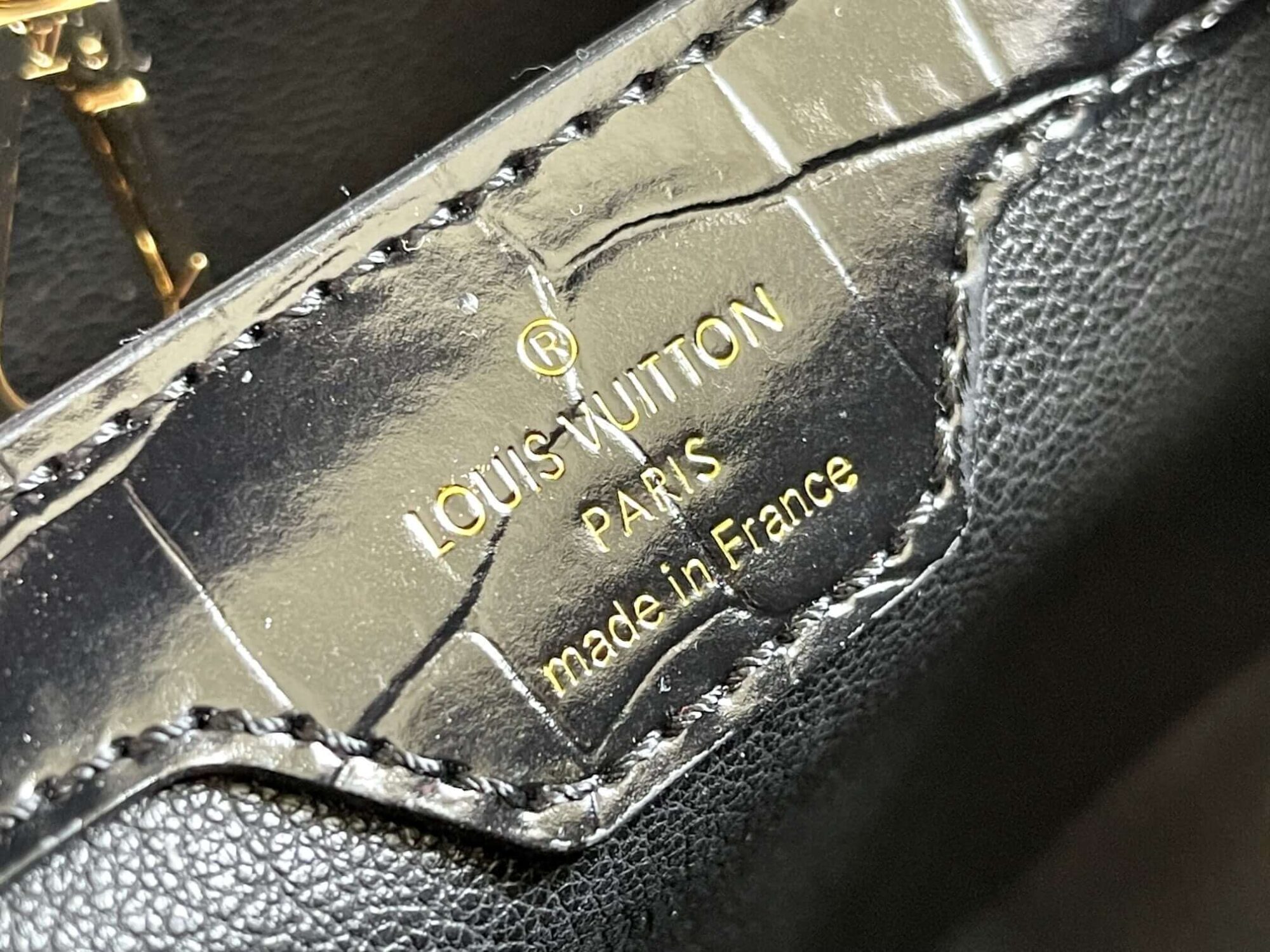 Louis Vuitton LV Crocodile pattern CAPUCINES Large Handbag N93419/M48865 Medium Handbag N93163/M48865 Small Handbag N94227/M48865 Black - White - Red - Green - Yellow - Image 9