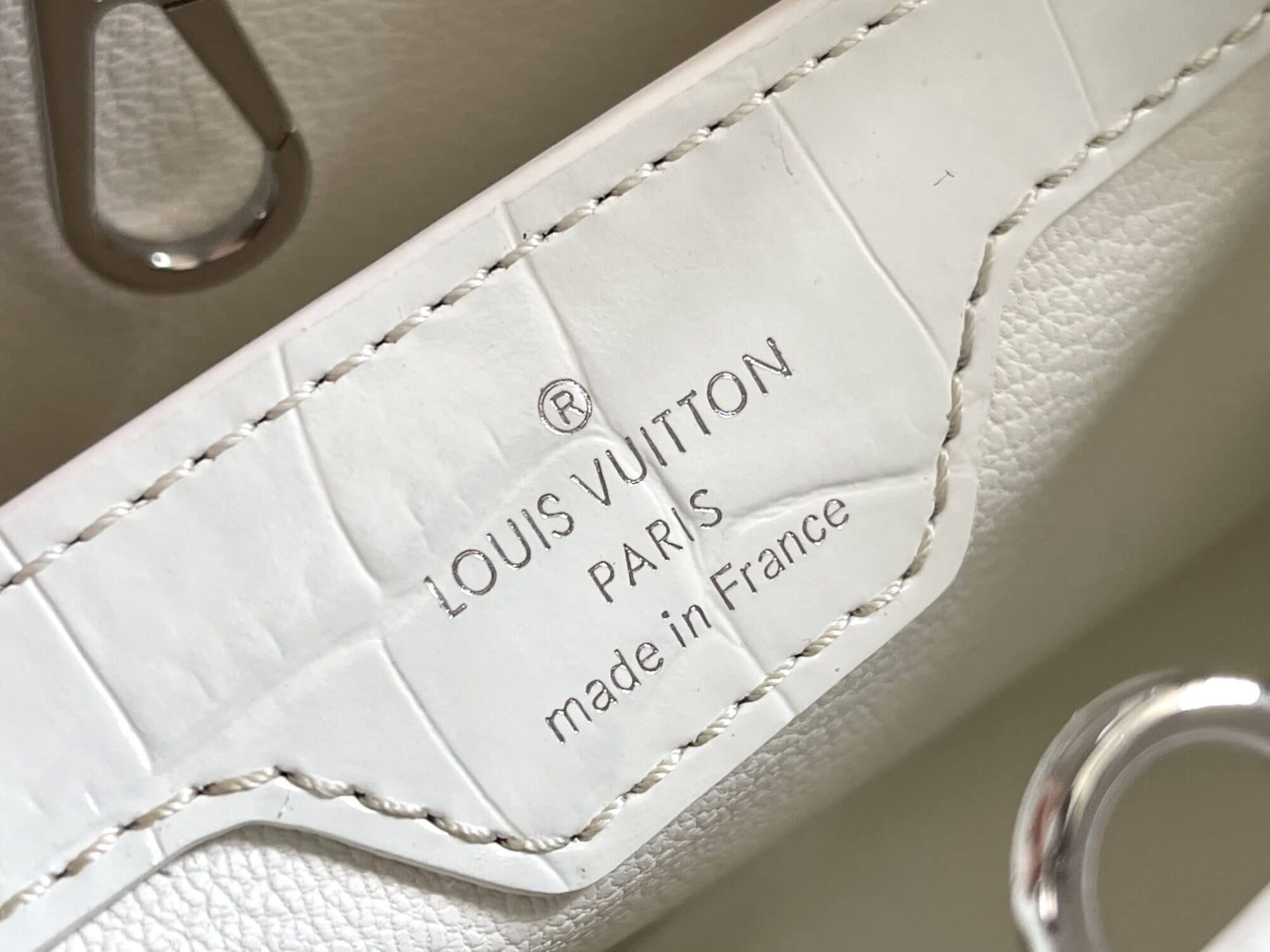 Louis Vuitton LV Crocodile pattern CAPUCINES Large Handbag N93419/M48865 Medium Handbag N93163/M48865 Small Handbag N94227/M48865 Black - White - Red - Green - Yellow - Image 43