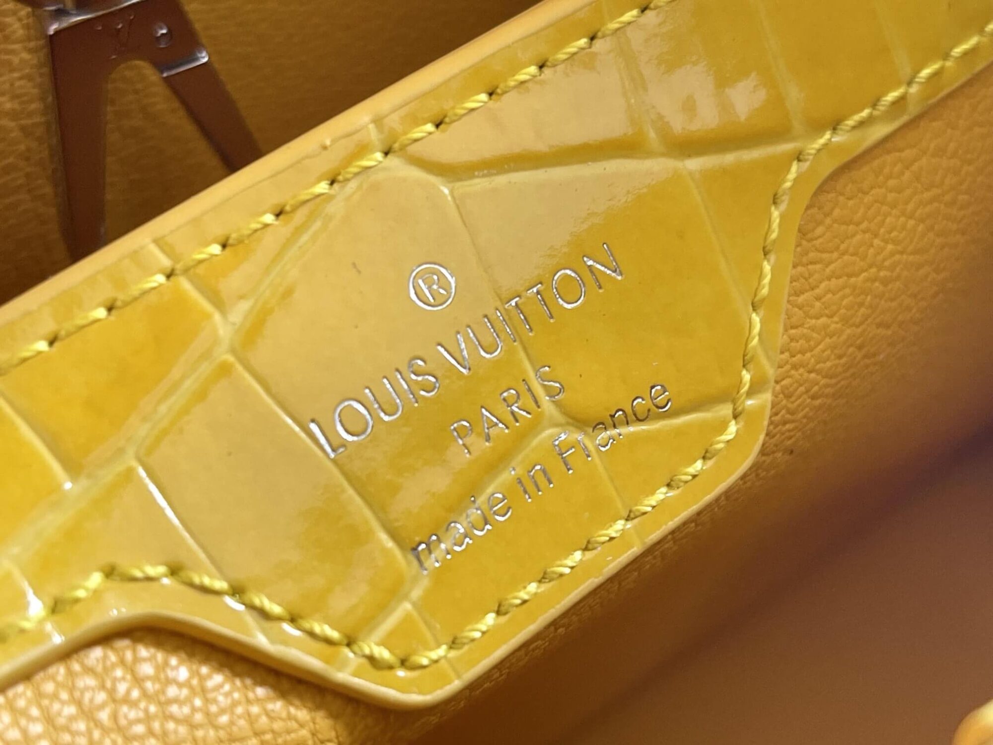 Louis Vuitton LV Crocodile pattern CAPUCINES Large Handbag N93419/M48865 Medium Handbag N93163/M48865 Small Handbag N94227/M48865 Black - White - Red - Green - Yellow - Image 124