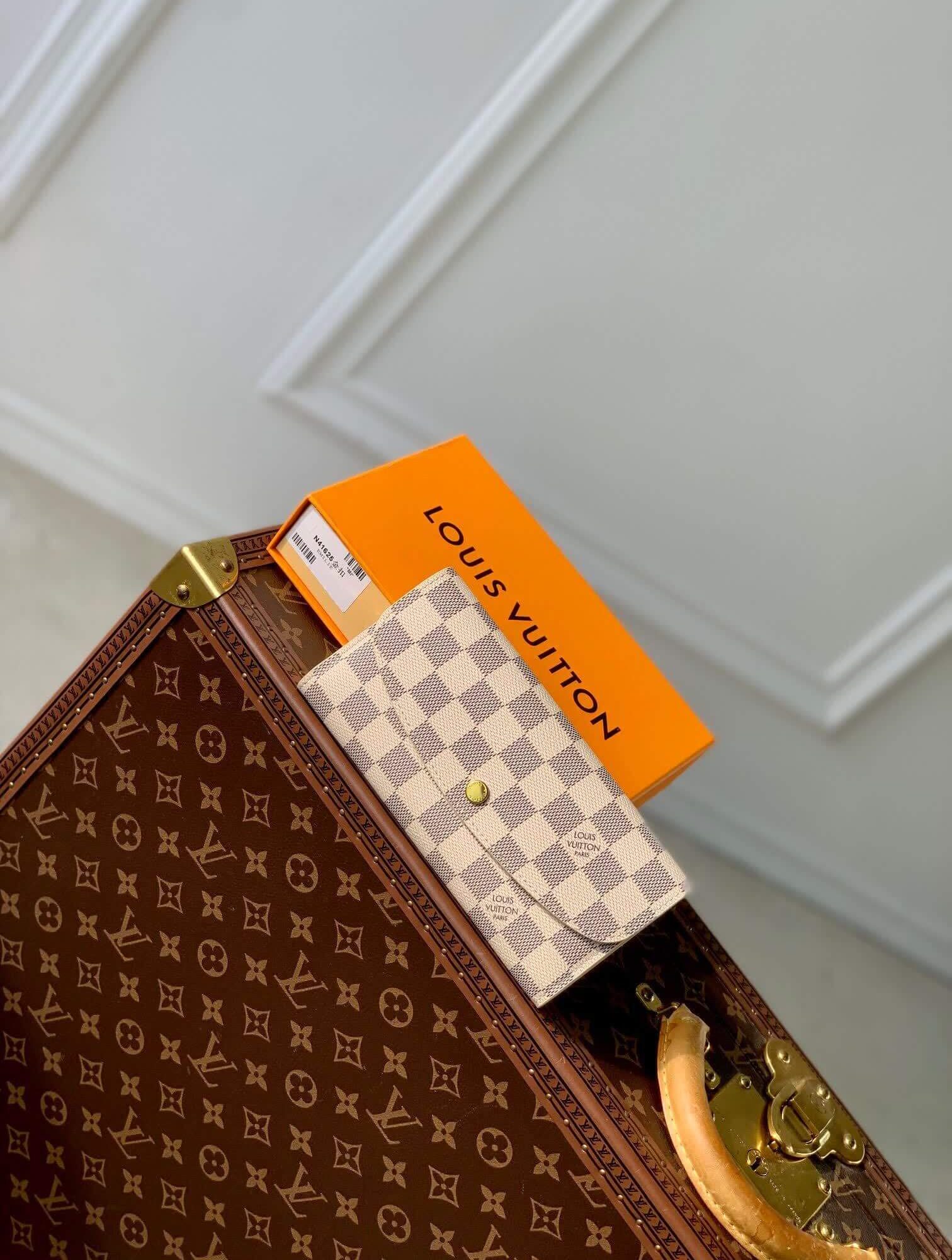 Louis Vuitton LV Damier Azur Canvas Sarah Wallet N41625 Rose Ballerine Pink N63208 Pastel Yellow
