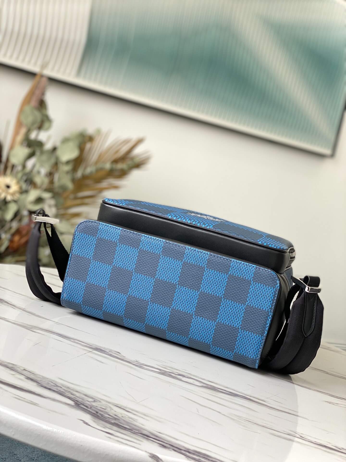 Louis Vuitton LV Damier Graphite Canvas Campus Backpack Bag N50008 Navy Blue N50009 Black - Image 9