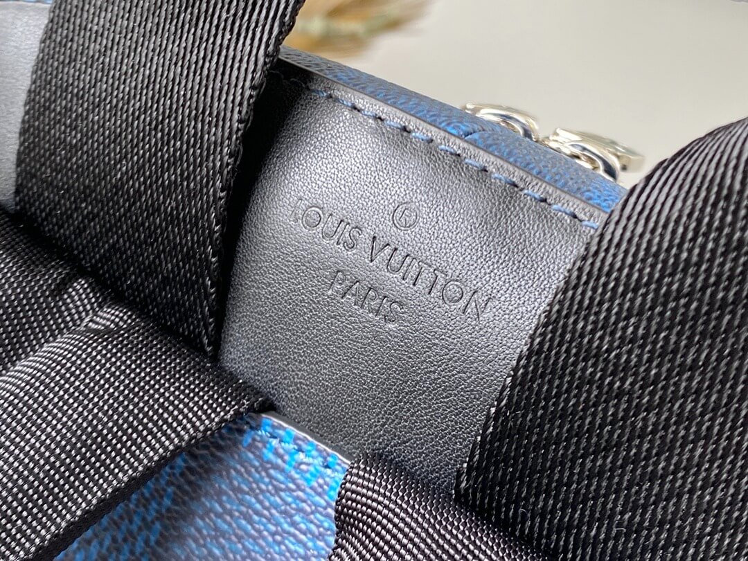 Louis Vuitton LV Damier Graphite Canvas Campus Backpack Bag N50008 Navy Blue N50009 Black - Image 4