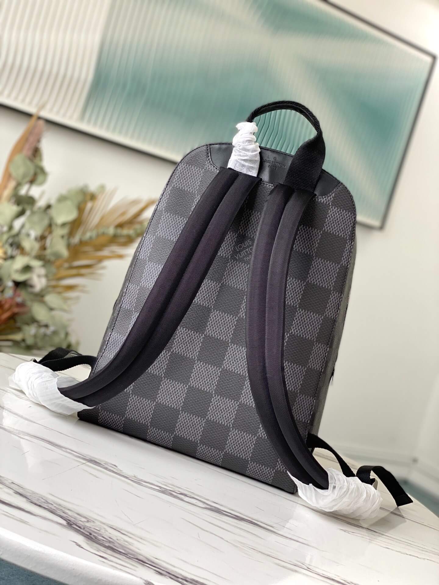 Louis Vuitton LV Damier Graphite Canvas Campus Backpack Bag N50008 Navy Blue N50009 Black - Image 11
