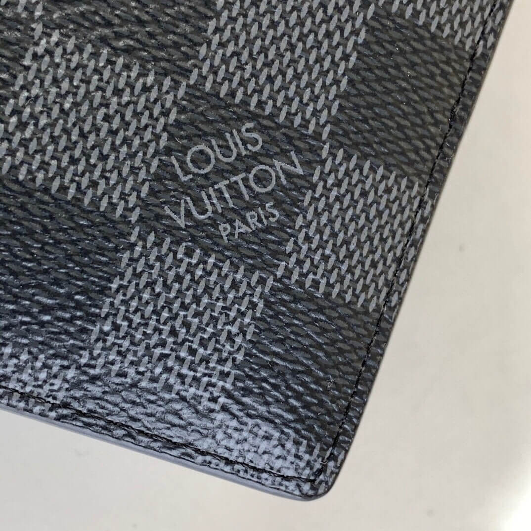 Louis Vuitton LV Damier Graphite Canvas Multiple - Slender Wallet N62663 Black / Grey N00092 Black / Blue - Image 14