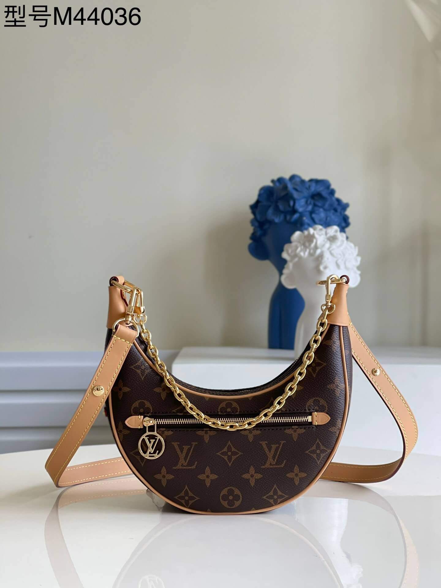 Louis Vuitton LV Monogram Denim Square Bag M59611 Navy Blue (Copy)