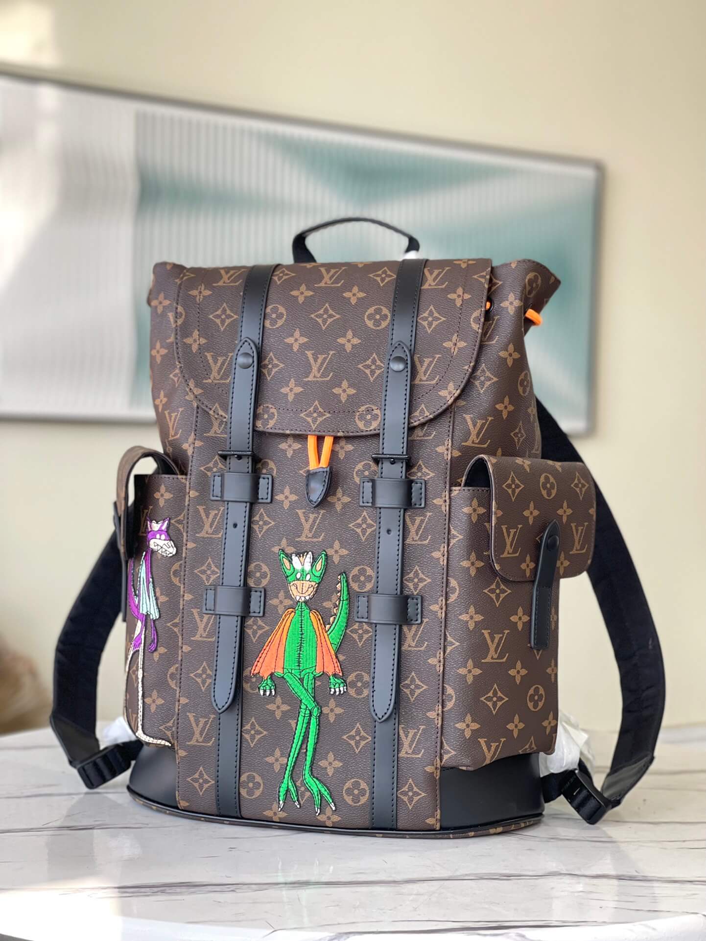 Louis Vuitton LV Monogram Canvas Christopher Backpack Bag M45617 Brown