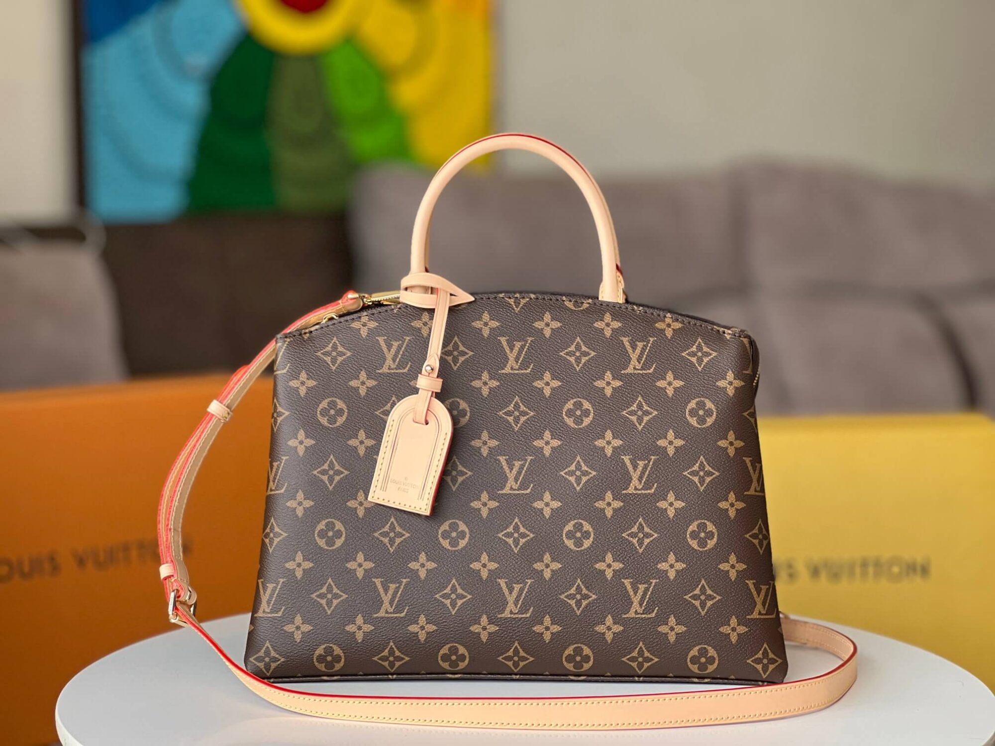 Louis Vuitton LV Monogram Canvas Petit Grand Palais Shoulder Handbag Small M45900 Large M45898 Brown