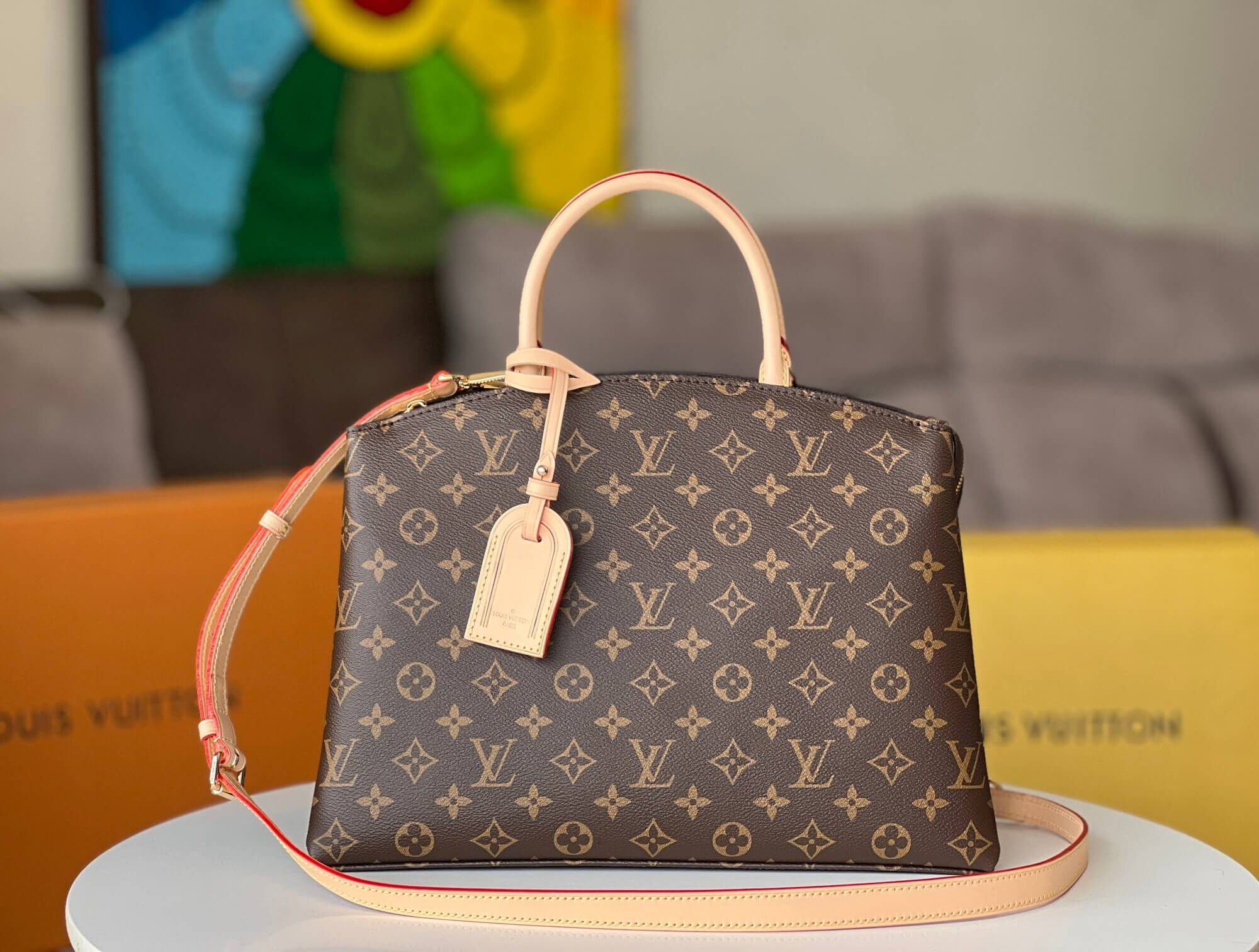 Louis Vuitton LV Monogram Canvas Petit Grand Palais Shoulder Handbag Small M45900 Large M45898 Brown