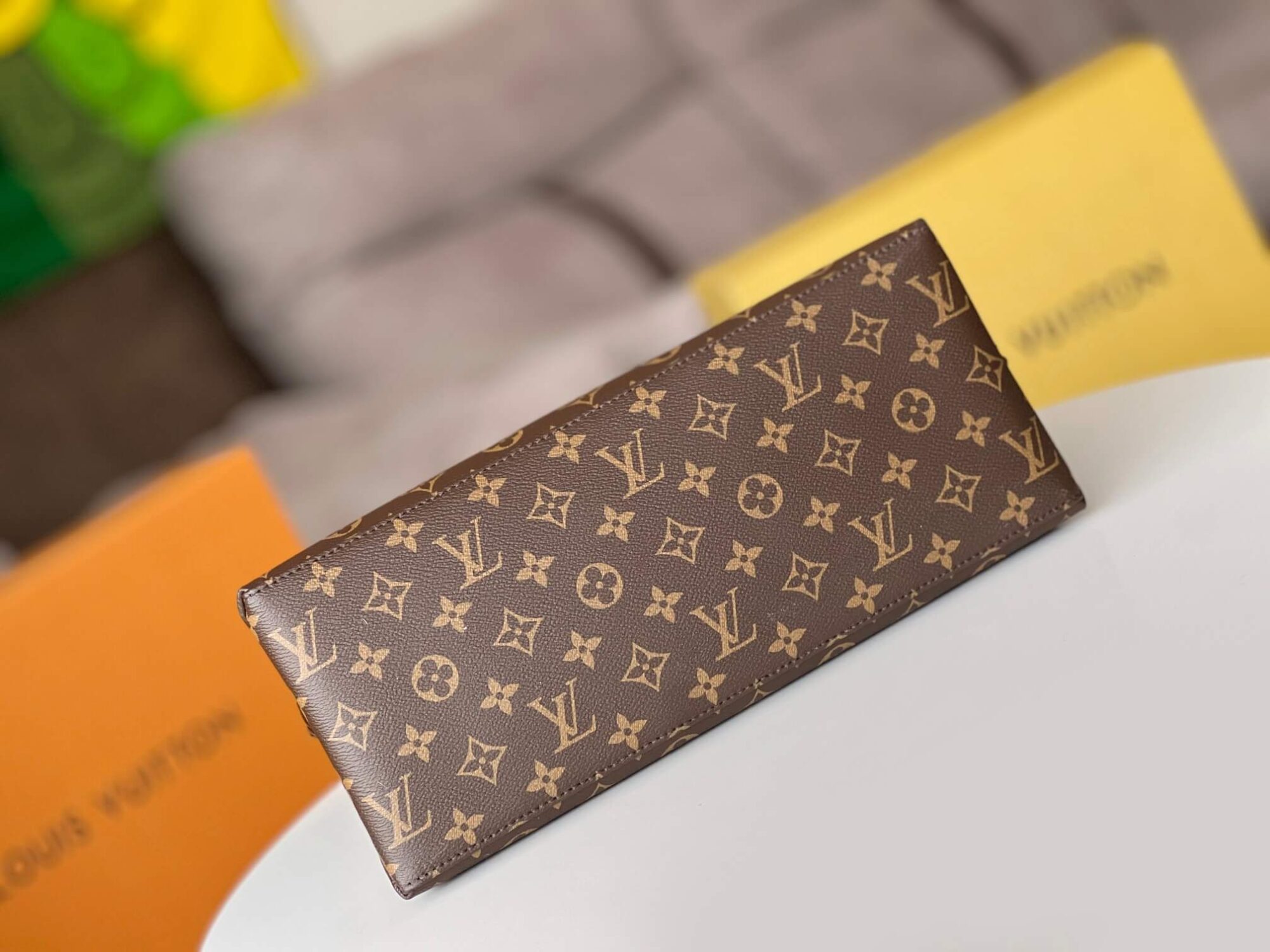Louis Vuitton LV Monogram Canvas Petit Grand Palais Shoulder Handbag Small M45900 Large M45898 Brown - Image 8