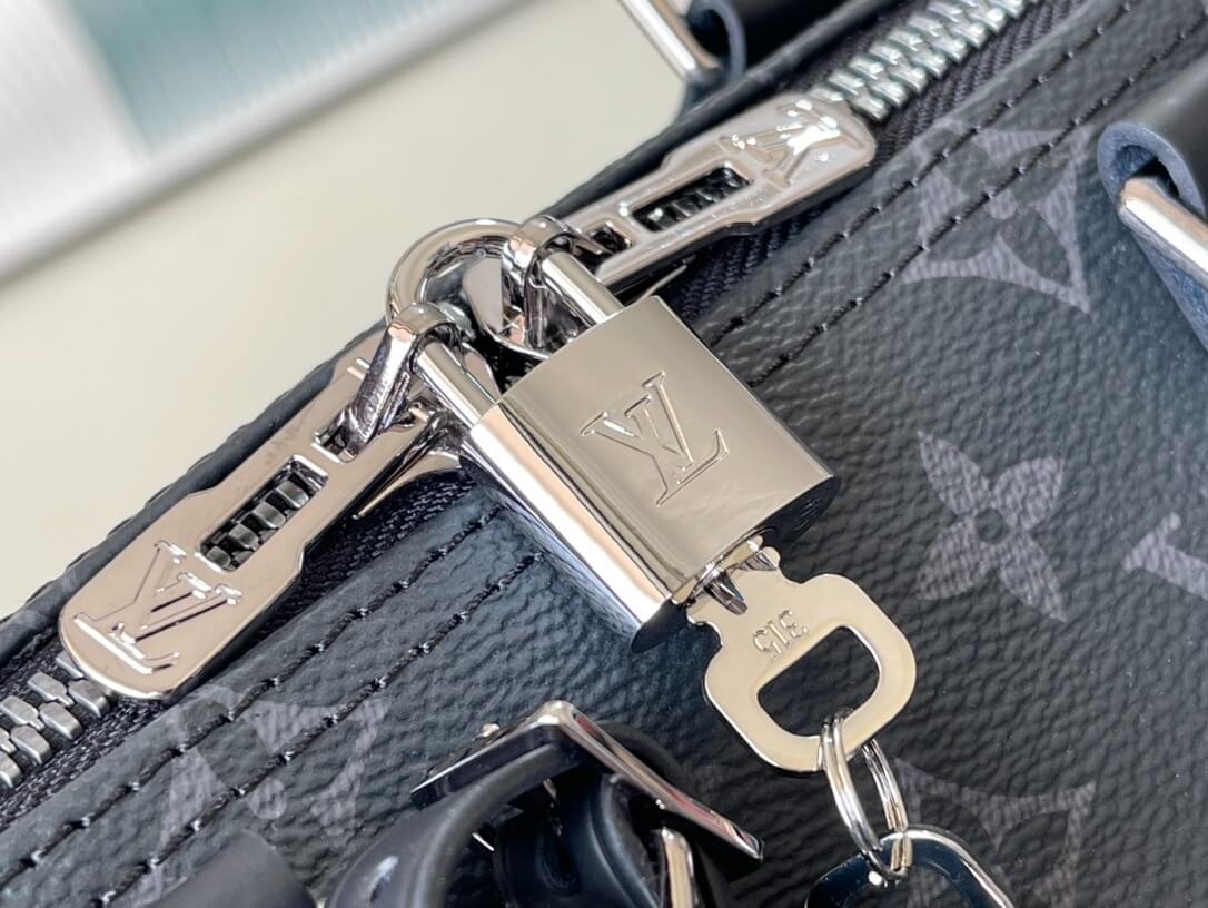 Louis Vuitton LV Monogram - Monogram Eclipse Canvas Keepall Bandouliere 45 M41418 M40569 - 50 M41416 M14202 - 55 M41414 M40605 Travel Bag Brown - Black - Image 32