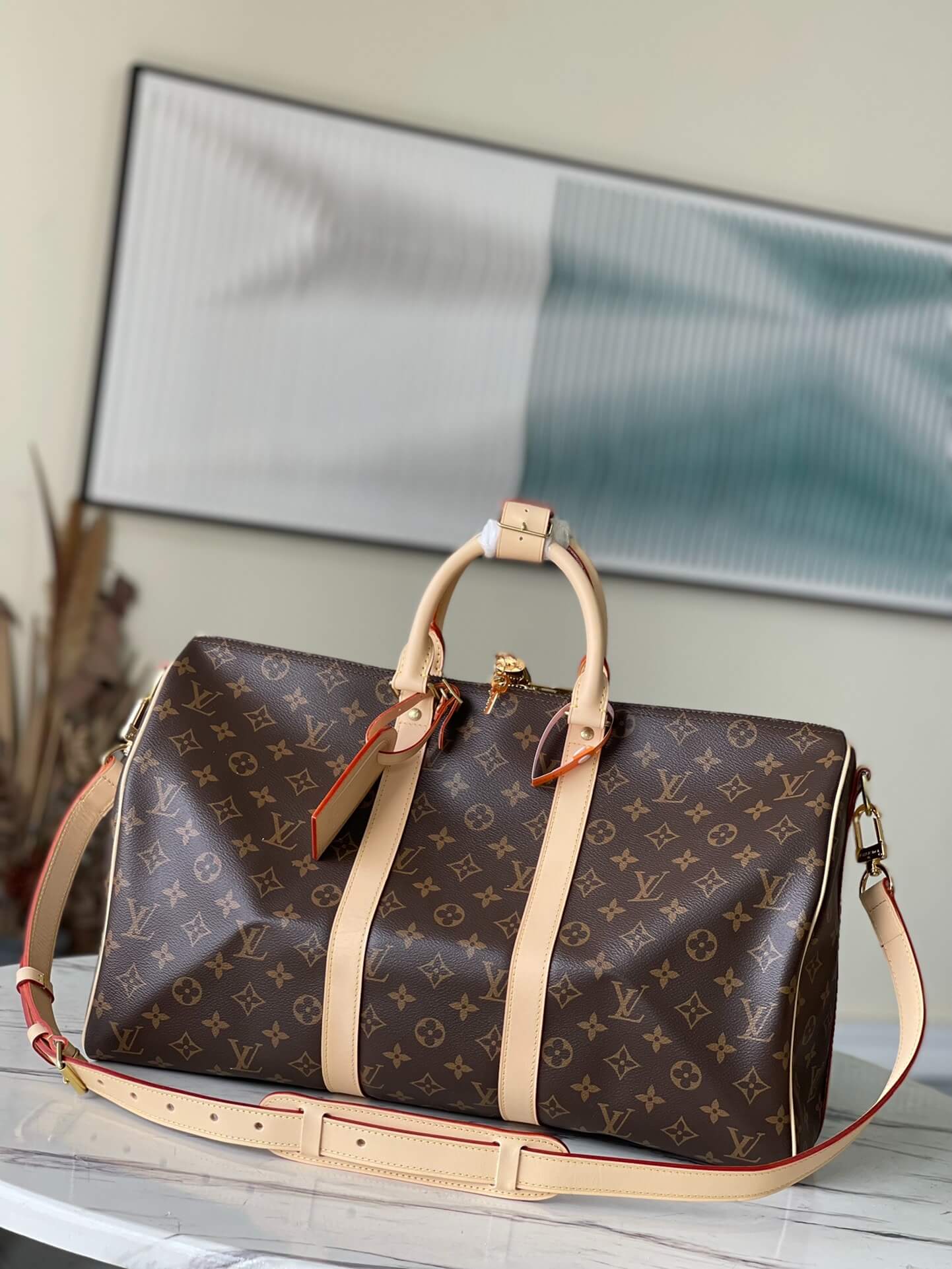 Louis Vuitton LV Monogram - Monogram Eclipse Canvas Keepall Bandouliere 45 M41418 M40569 - 50 M41416 M14202 - 55 M41414 M40605 Travel Bag Brown - Black