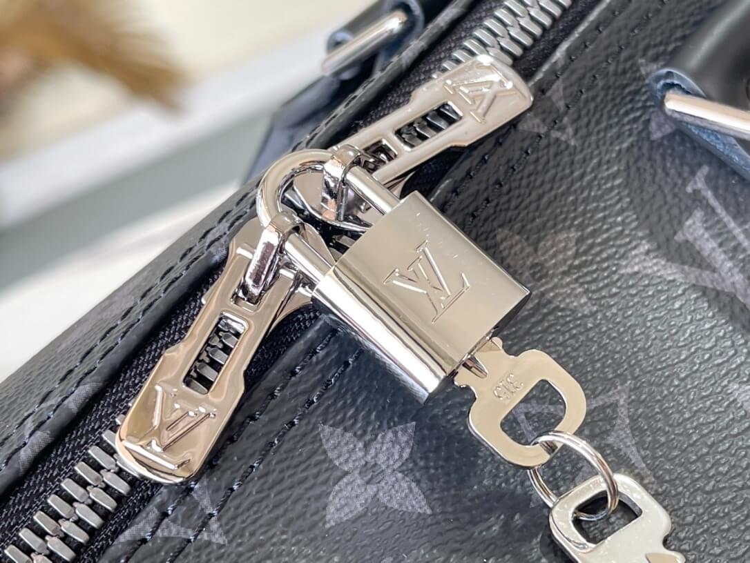 Louis Vuitton LV Monogram - Monogram Eclipse Canvas Keepall Bandouliere 45 M41418 M40569 - 50 M41416 M14202 - 55 M41414 M40605 Travel Bag Brown - Black - Image 42