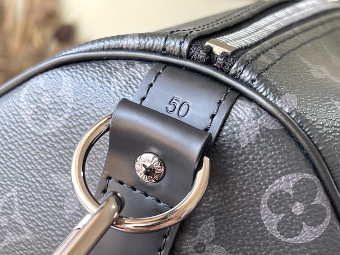 Louis Vuitton LV Monogram - Monogram Eclipse Canvas Keepall Bandouliere 45 M41418 M40569 - 50 M41416 M14202 - 55 M41414 M40605 Travel Bag Brown - Black - Image 41