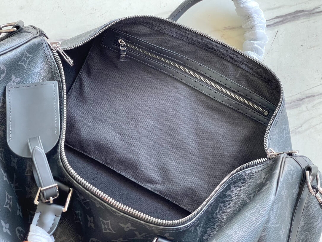 Louis Vuitton LV Monogram - Monogram Eclipse Canvas Keepall Bandouliere 45 M41418 M40569 - 50 M41416 M14202 - 55 M41414 M40605 Travel Bag Brown - Black - Image 39