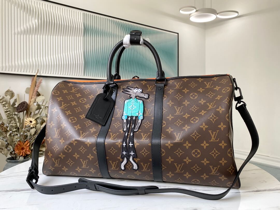 Louis Vuitton LV Monogram Canvas Keepall Bandoulière 50 Travel HandBag M45616 Brown