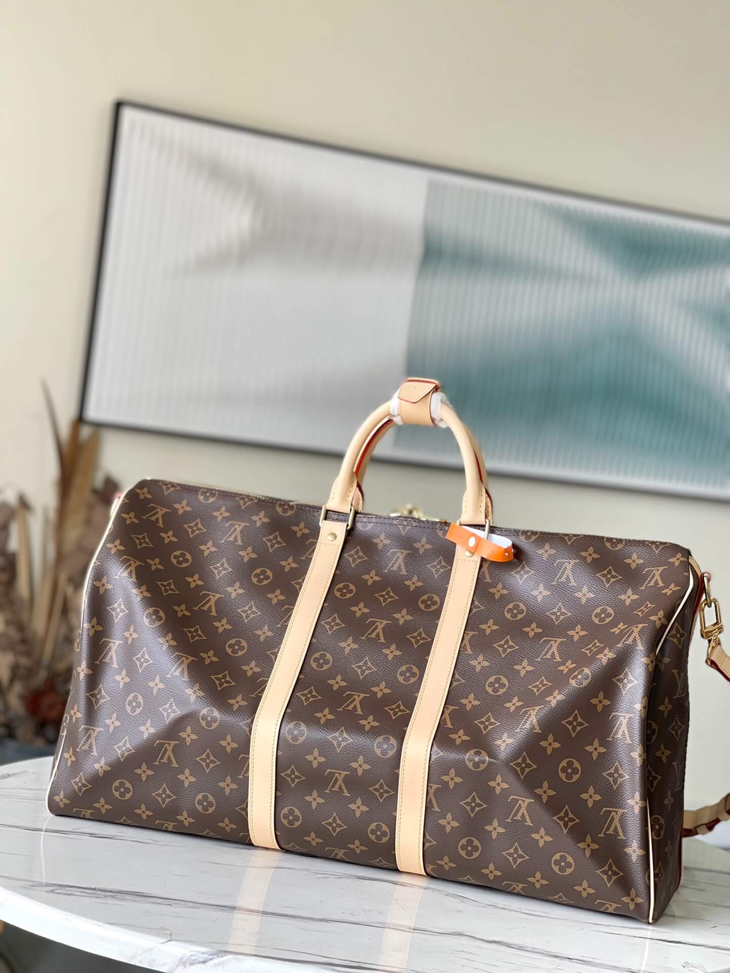 Louis Vuitton LV Monogram - Monogram Eclipse Canvas Keepall Bandouliere 45 M41418 M40569 - 50 M41416 M14202 - 55 M41414 M40605 Travel Bag Brown - Black - Image 20