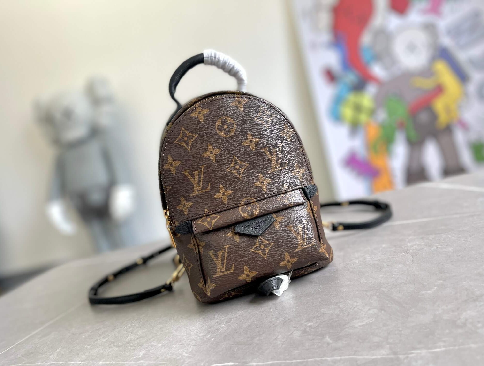 Louis Vuitton LV Monogram Canvas Palm Springs Mini Backpack Bag M44873 Brown M42411 Caramel Brown