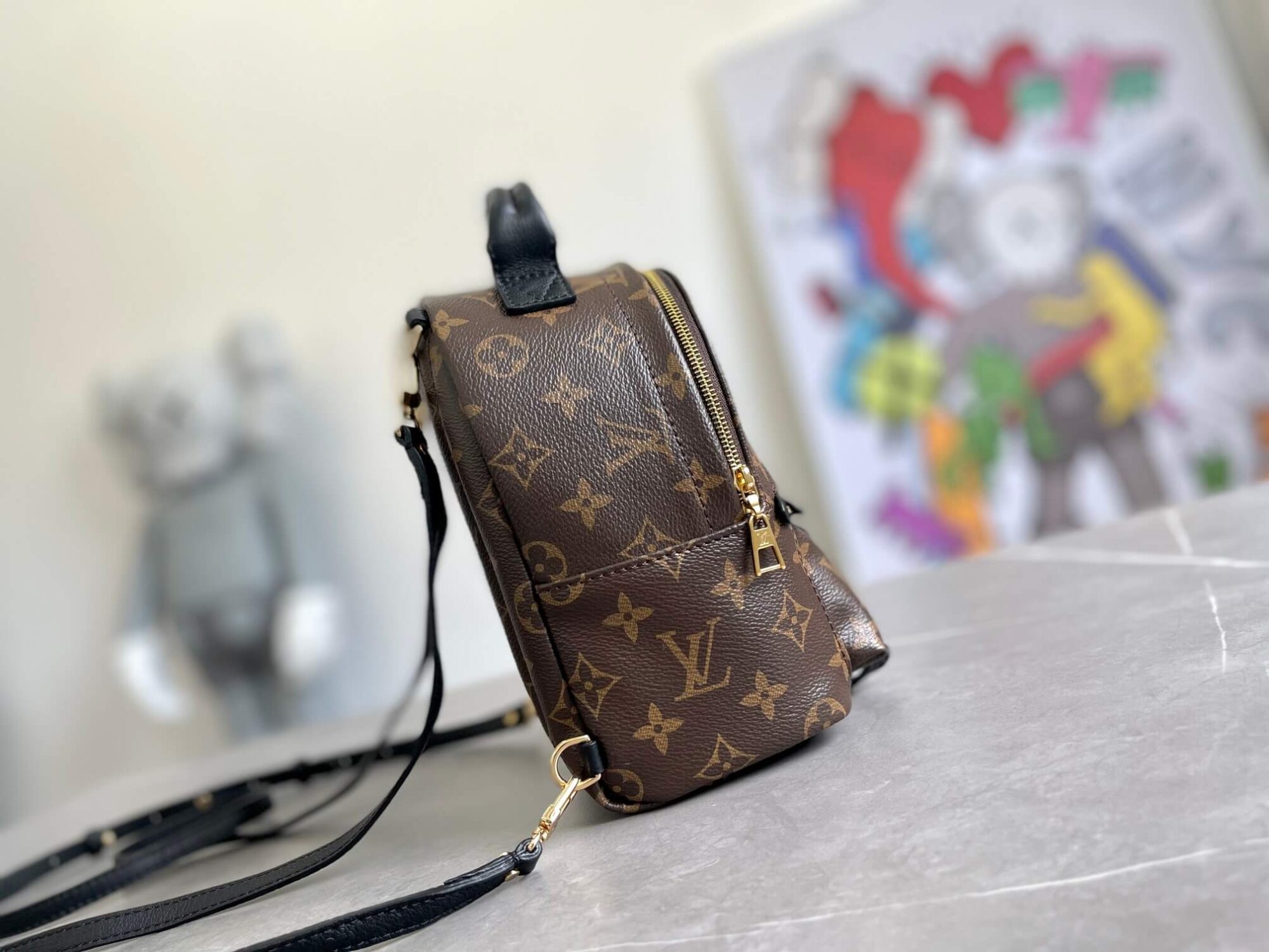 Louis Vuitton LV Monogram Canvas Palm Springs Mini Backpack Bag M44873 Brown M42411 Caramel Brown - Image 5
