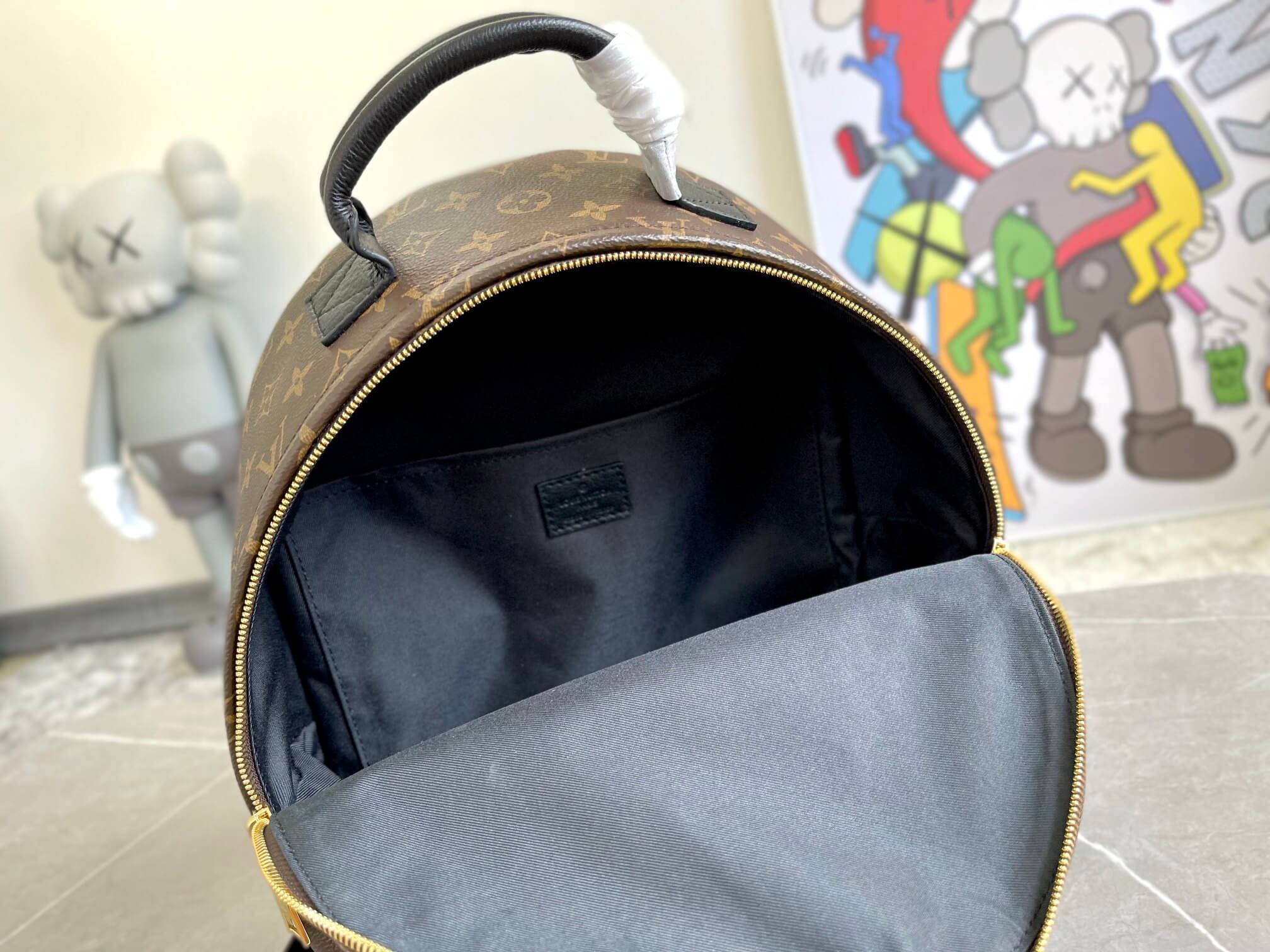 Louis Vuitton LV Monogram Canvas Palm Springs Backpack Bag M44874 Brown - Image 3