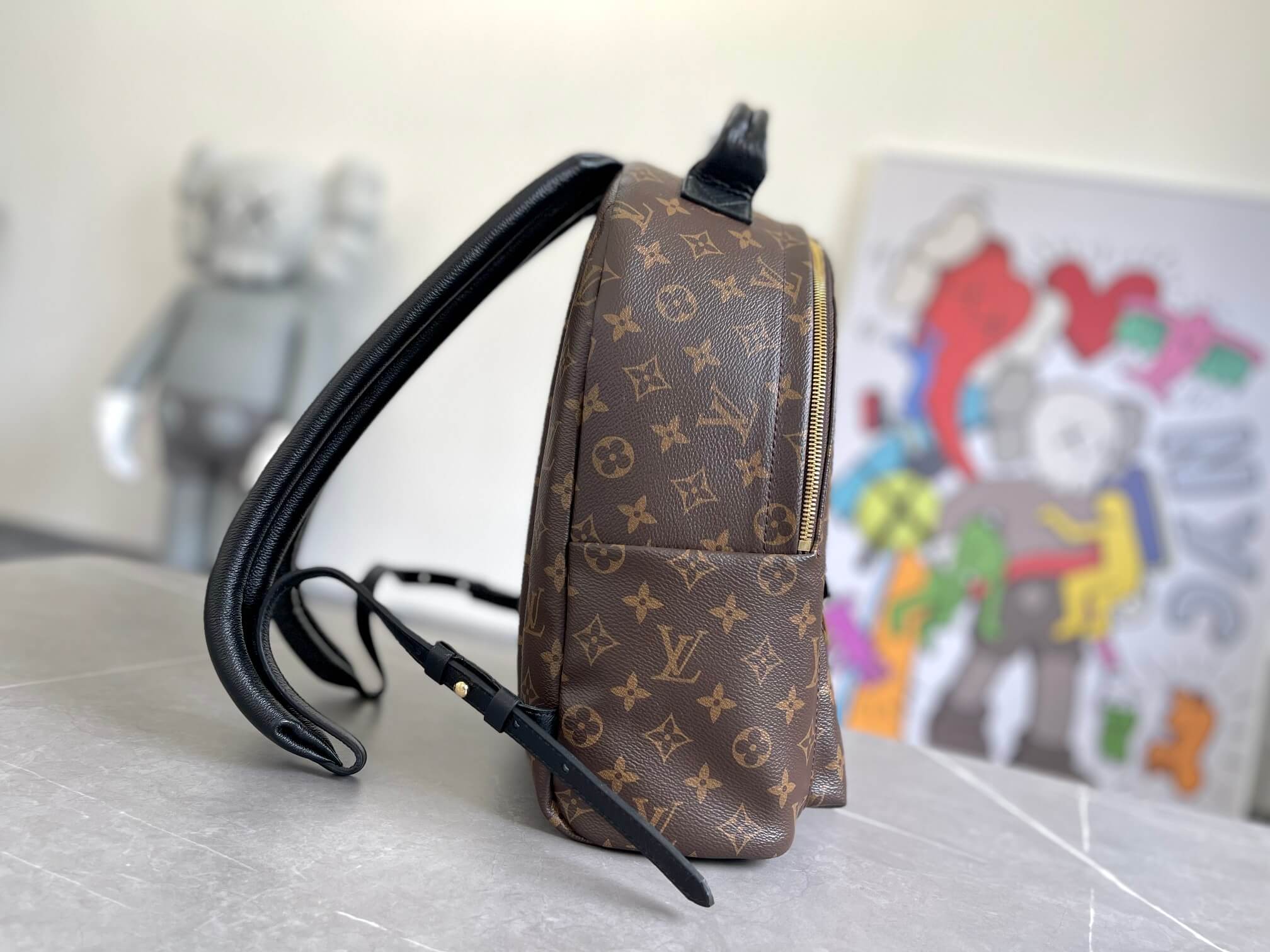 Louis Vuitton LV Monogram Canvas Palm Springs Backpack Bag M44874 Brown - Image 5