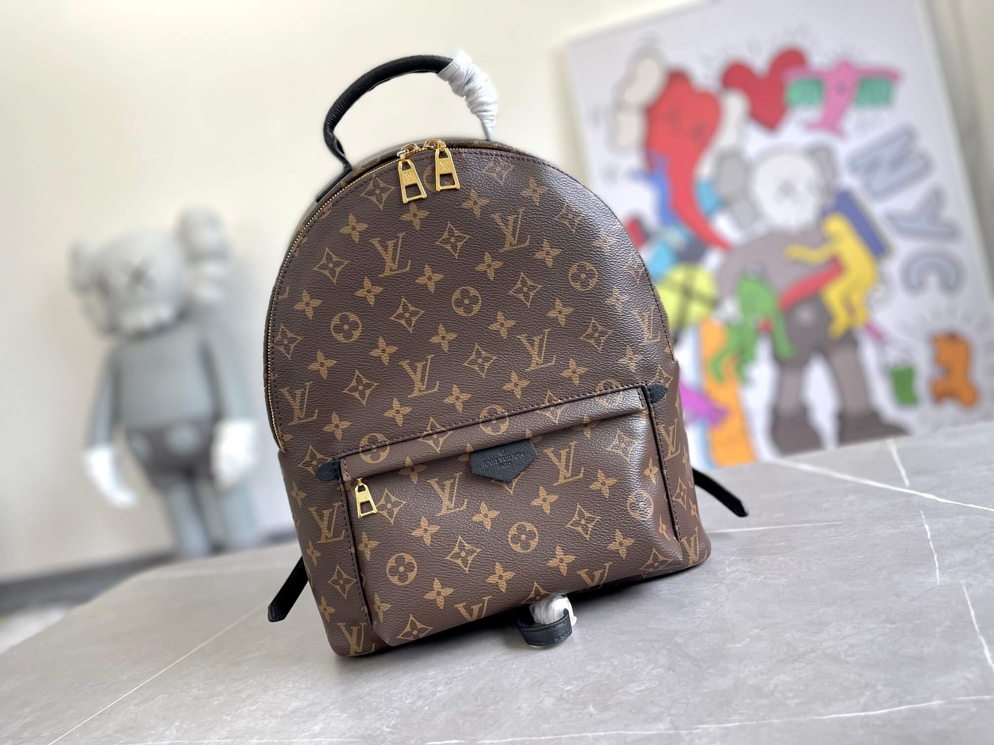 Louis Vuitton LV Monogram Canvas Palm Springs Backpack Bag M44874 Brown