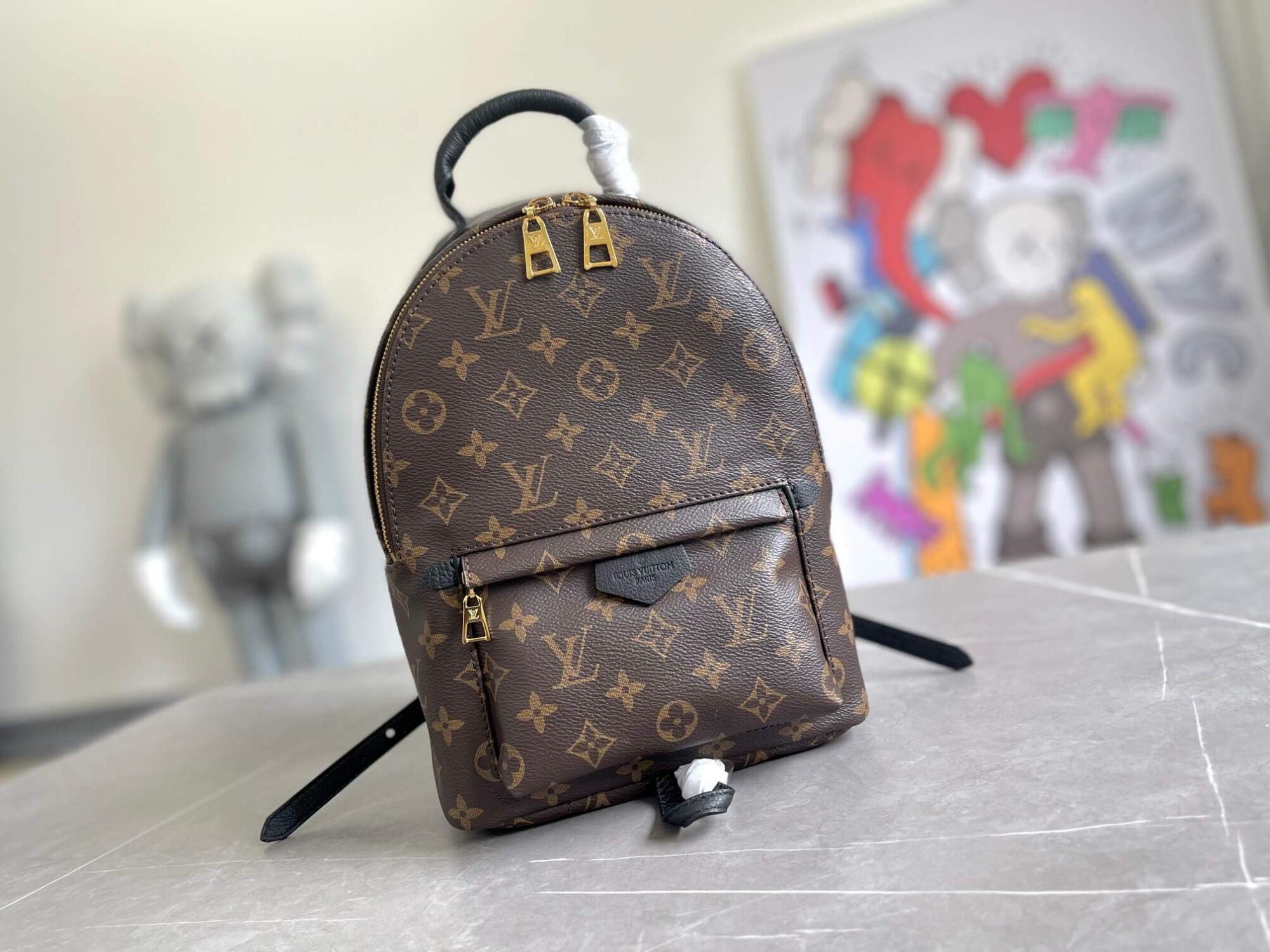 Louis Vuitton LV Monogram Canvas Palm Springs Small Backpack Bag M44871 Brown