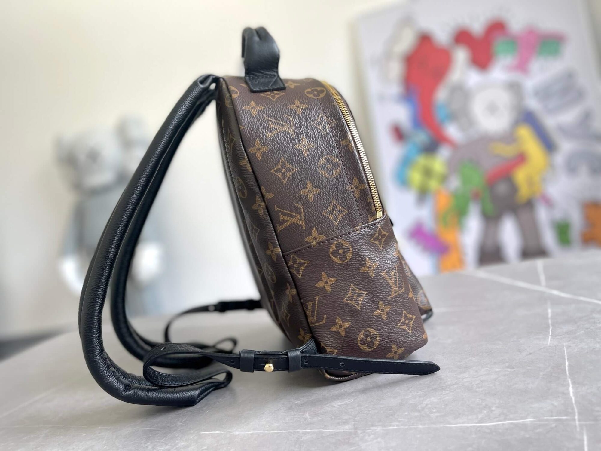 Louis Vuitton LV Monogram Canvas Palm Springs Small Backpack Bag M44871 Brown - Image 5