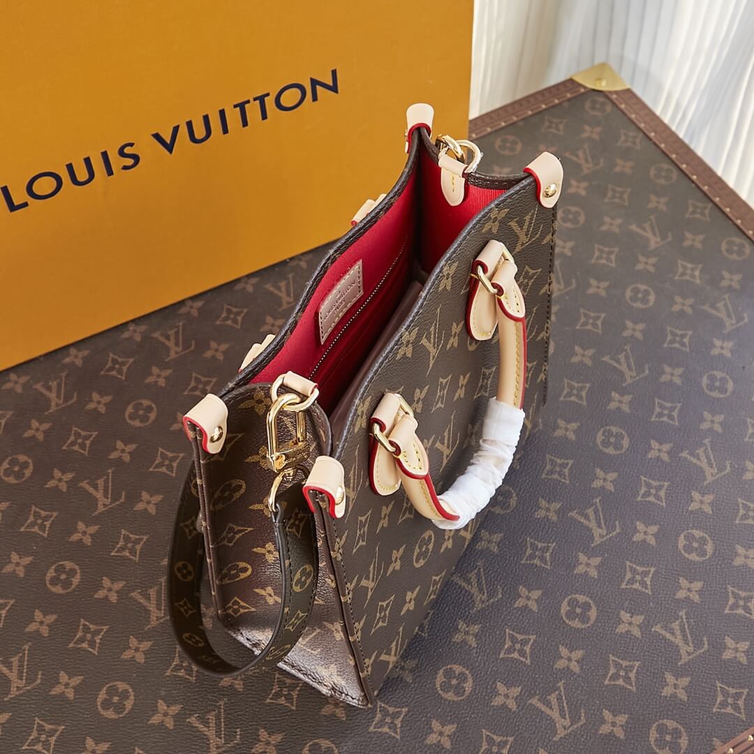 Louis Vuitton LV Monogram Canvas Petit M81295 / BB M46265 Sac Plat Shoulder HandBag Brown - Image 12