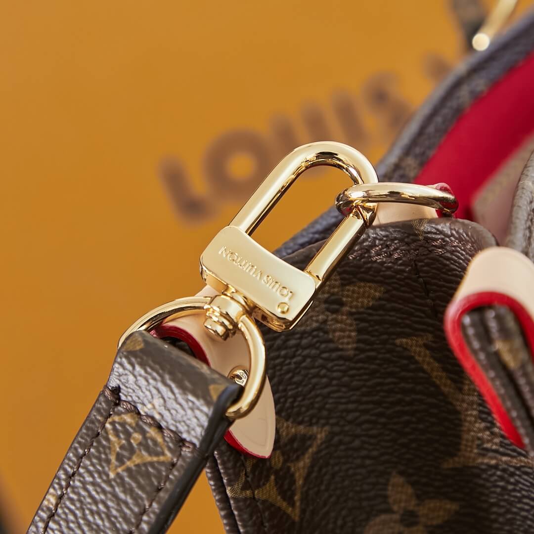 Louis Vuitton LV Monogram Canvas Petit M81295 / BB M46265 Sac Plat Shoulder HandBag Brown - Image 14