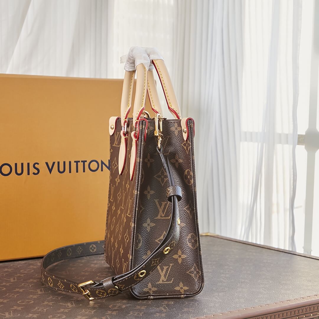 Louis Vuitton LV Monogram Canvas Petit M81295 / BB M46265 Sac Plat Shoulder HandBag Brown - Image 11