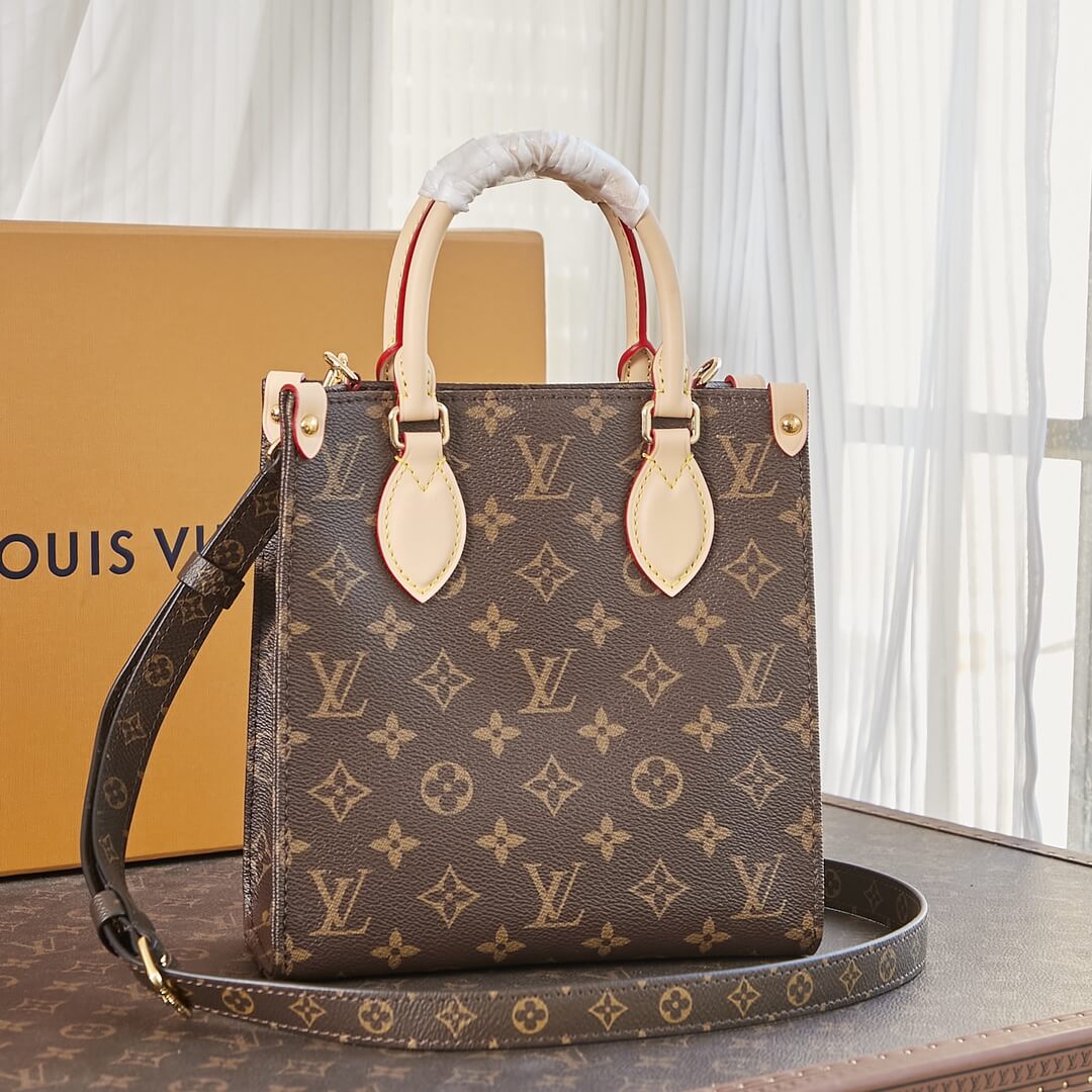 Louis Vuitton LV Monogram Canvas Petit M81295 / BB M46265 Sac Plat Shoulder HandBag Brown - Image 18