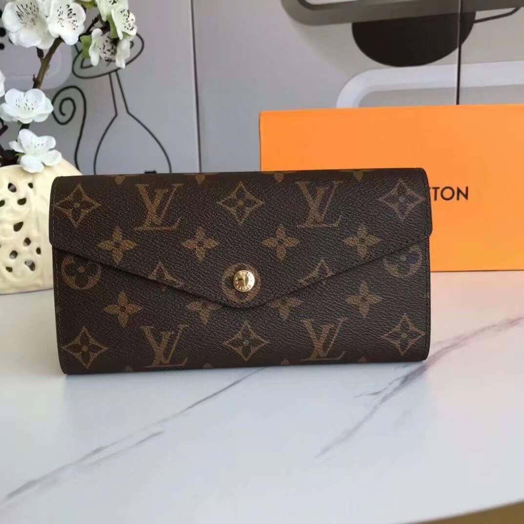 Louis Vuitton LV Monogram Canvas Sarah Wallet M60531 Brown M62234 Fuchsia Pink M62235 Rose Ballerine Pink M62236 Red