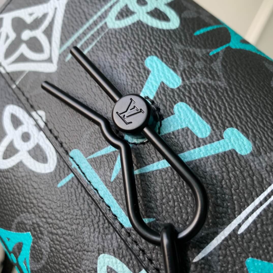 Louis Vuitton LV Monogram Canvas Steamer Wearable Wallet Handbag M81852 Graffiti Green - Image 5